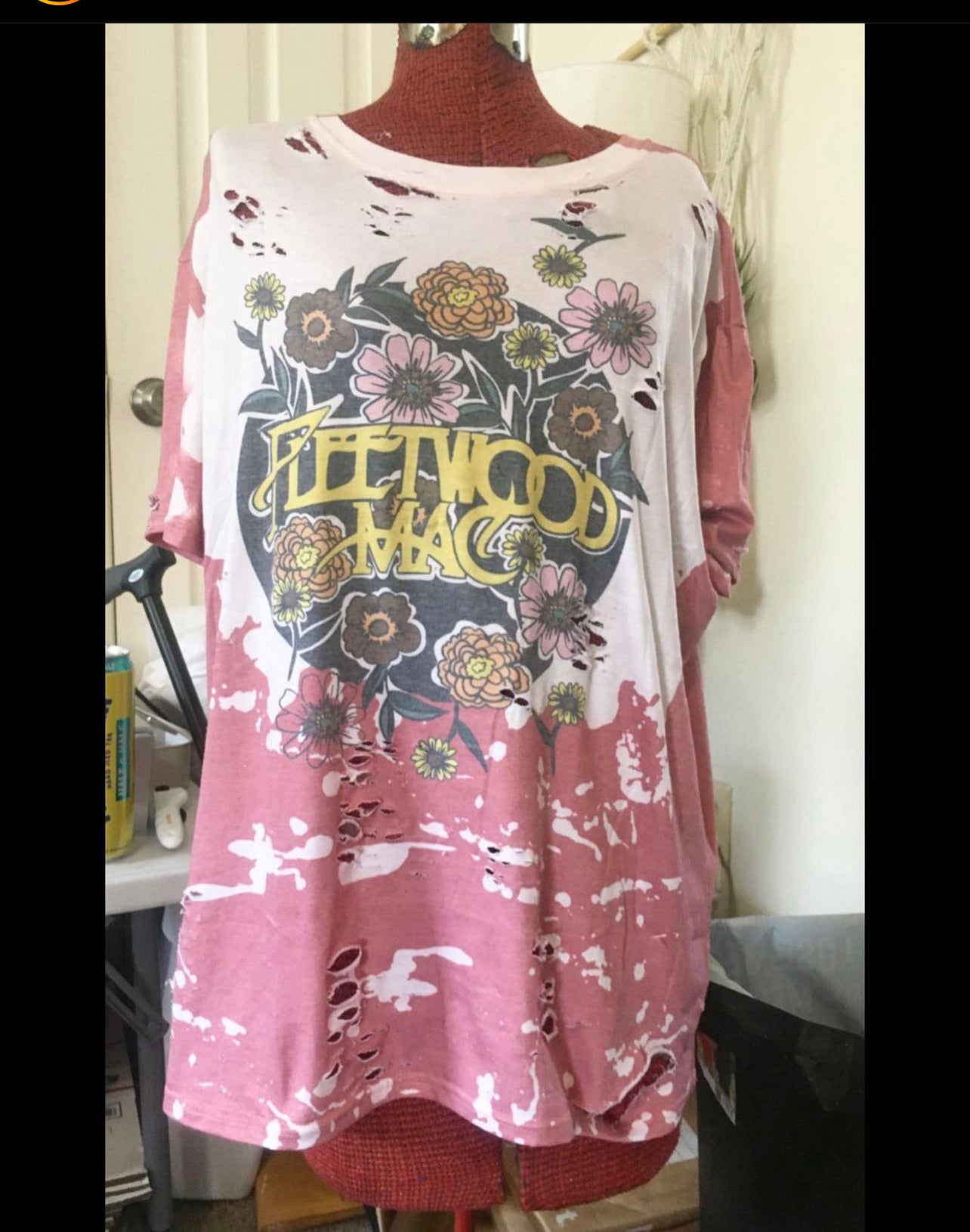 Fleetwood Mac Floral Distressed Tee