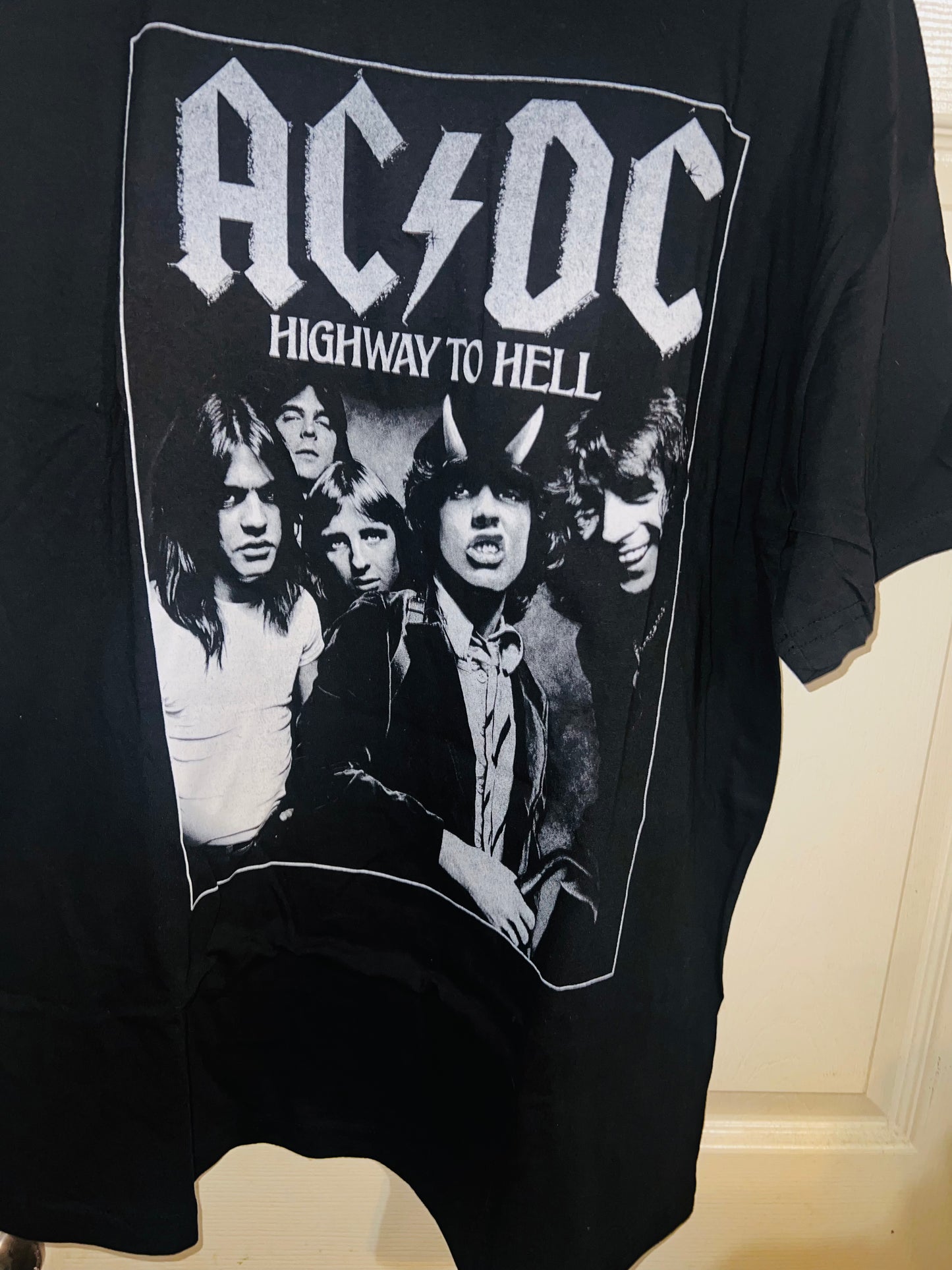 AC/DC Highway to Hell Distressed Oversized Tee