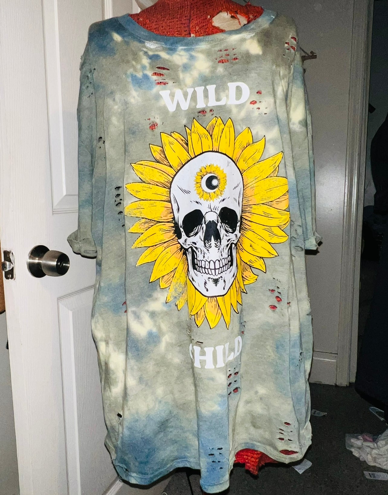 Wild Child Graphic Oversized Distressed Tee