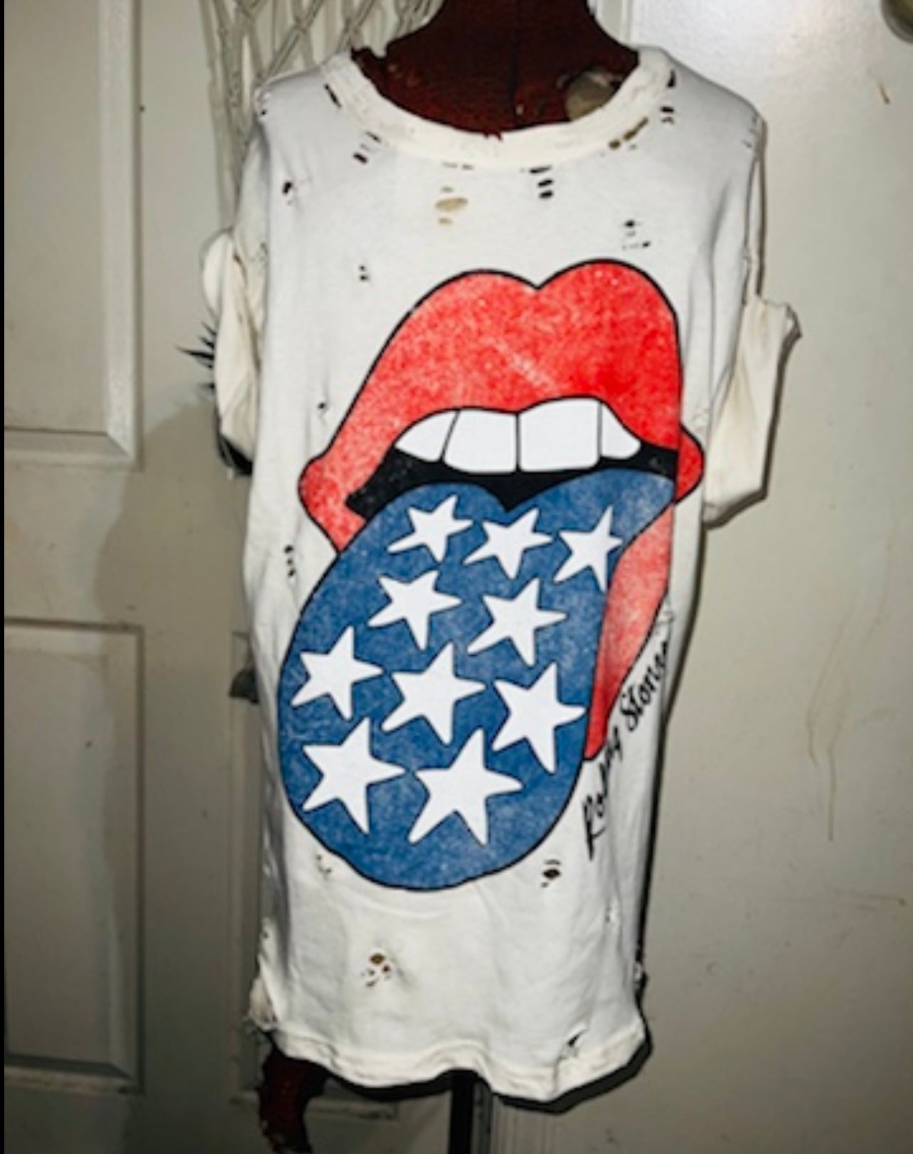 Rolling Stones Oversized Distressed Tee
