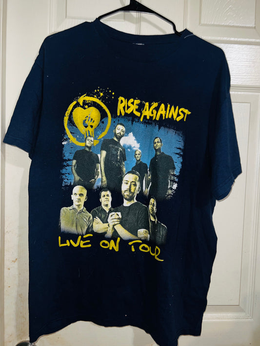 Rise Against 2015 Oversized Distressed Tee