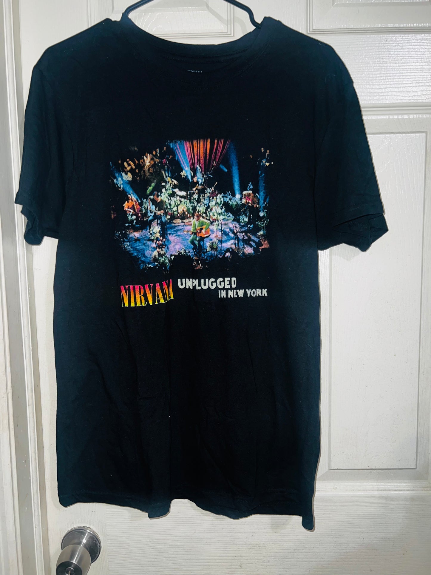 Nirvana Unplugged NYC Oversized Distressed Tee
