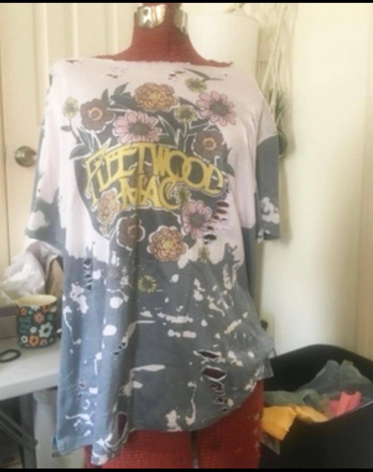 Fleetwood Mac Floral Distressed Tee