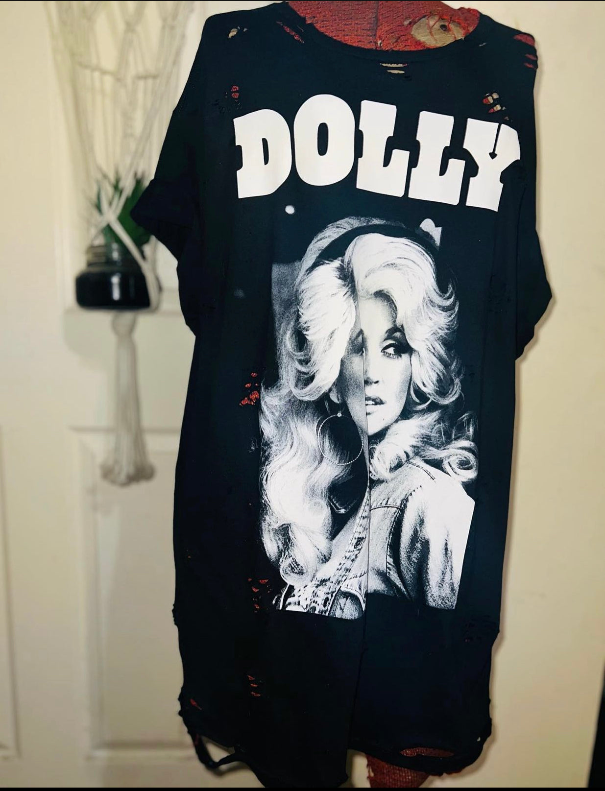 Dolly Parton Oversized Distressed Tee