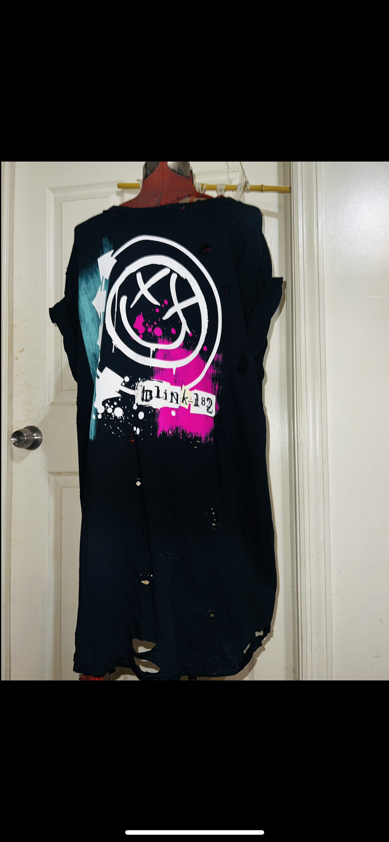 Blink 182 Self Titled Distressed Oversized T-Shirt