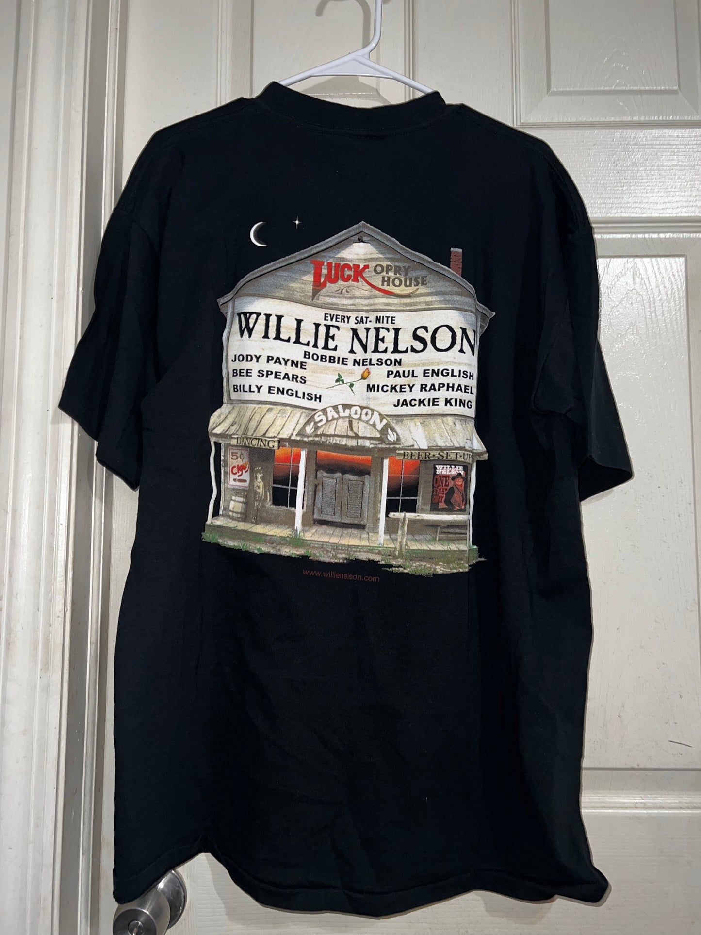 Willie Nelson Double Sided Distressed Vintage Oversized Tee