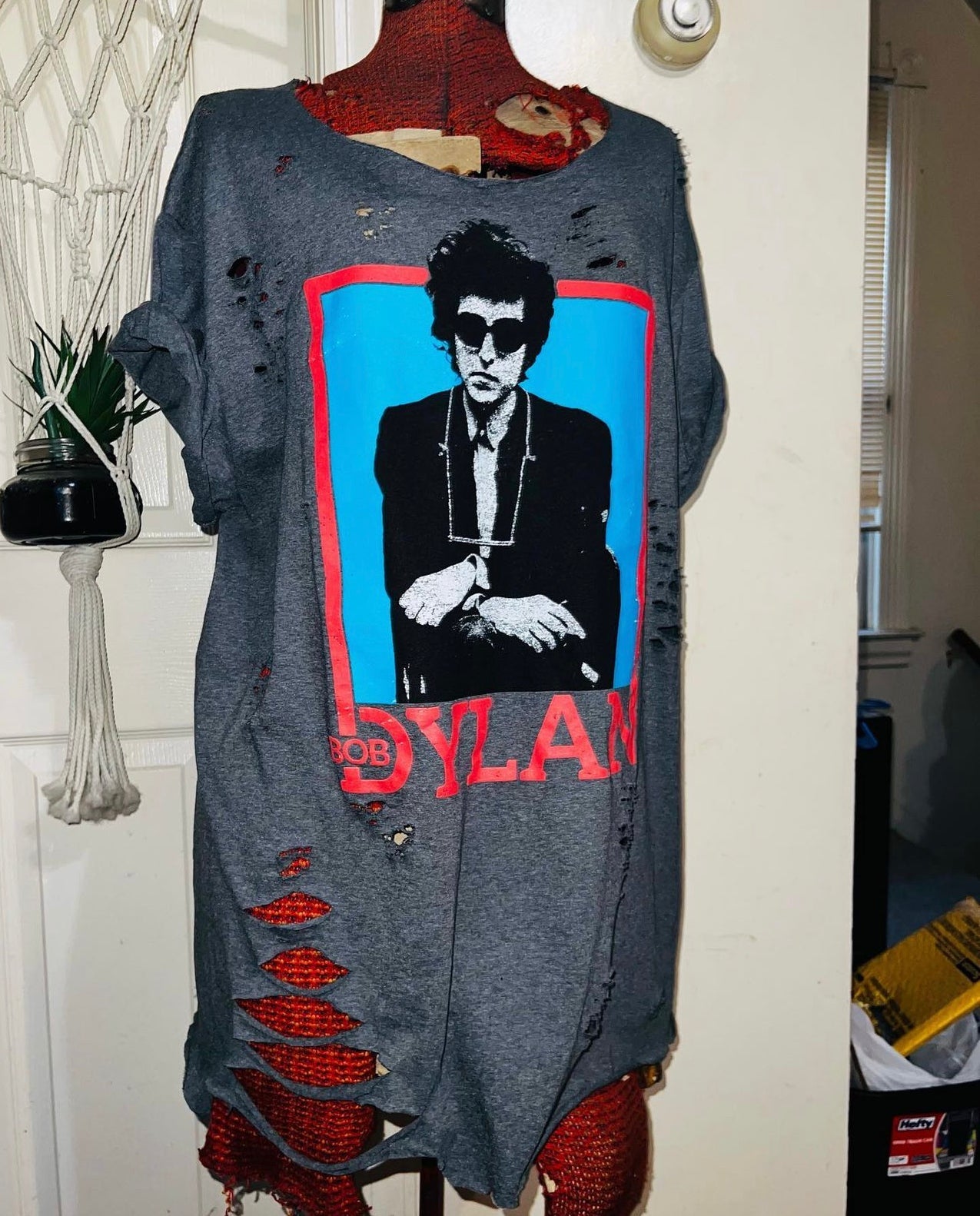 Bob Dylan Oversized Distressed Tee