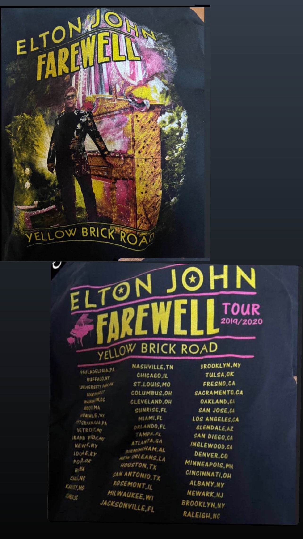 Elton John Vintage Tour Distressed Tee