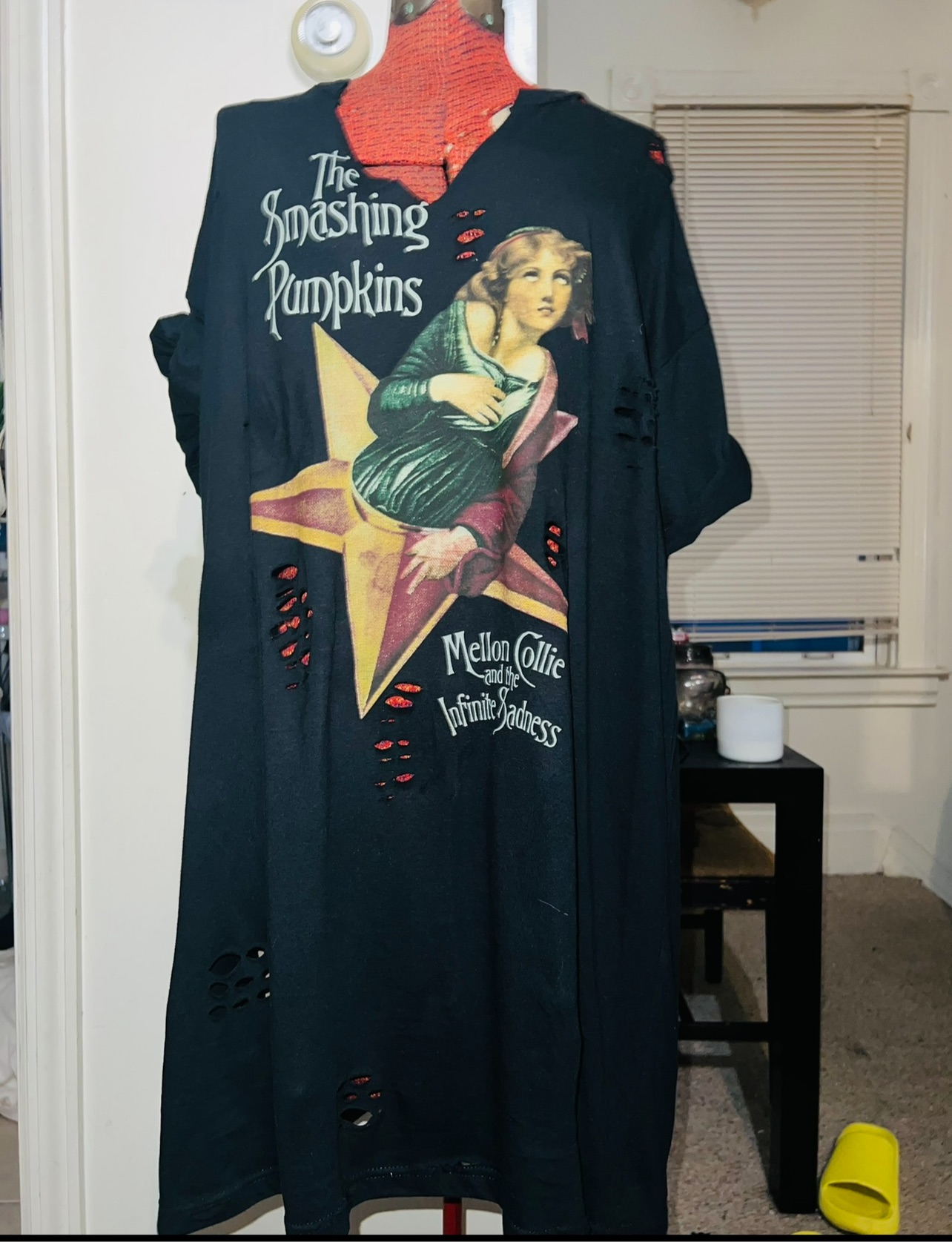 Smashing Pumpkins Oversized Distressed Tee