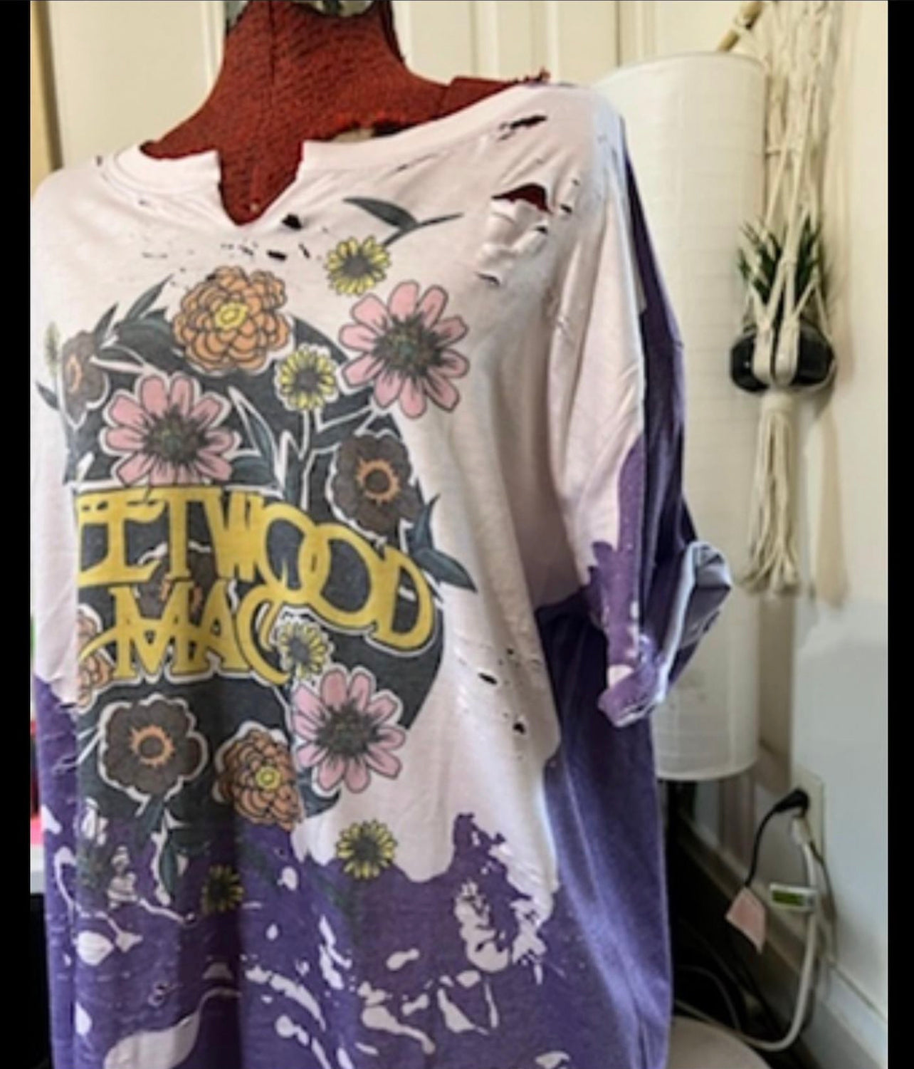 Fleetwood Mac Floral Distressed Tee