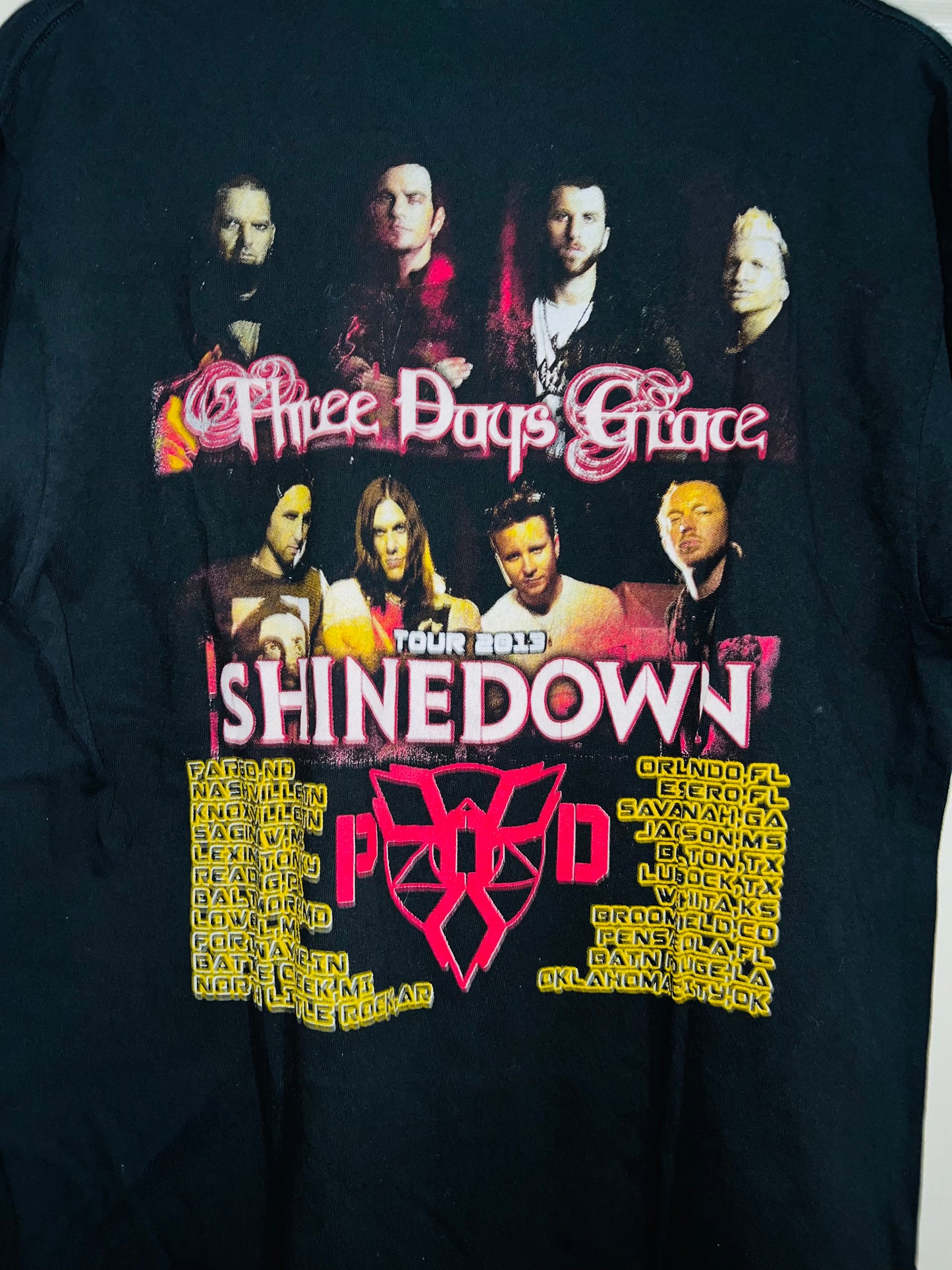 Vintage Shinedown/Three Days Grace Double Sided Oversized Tee