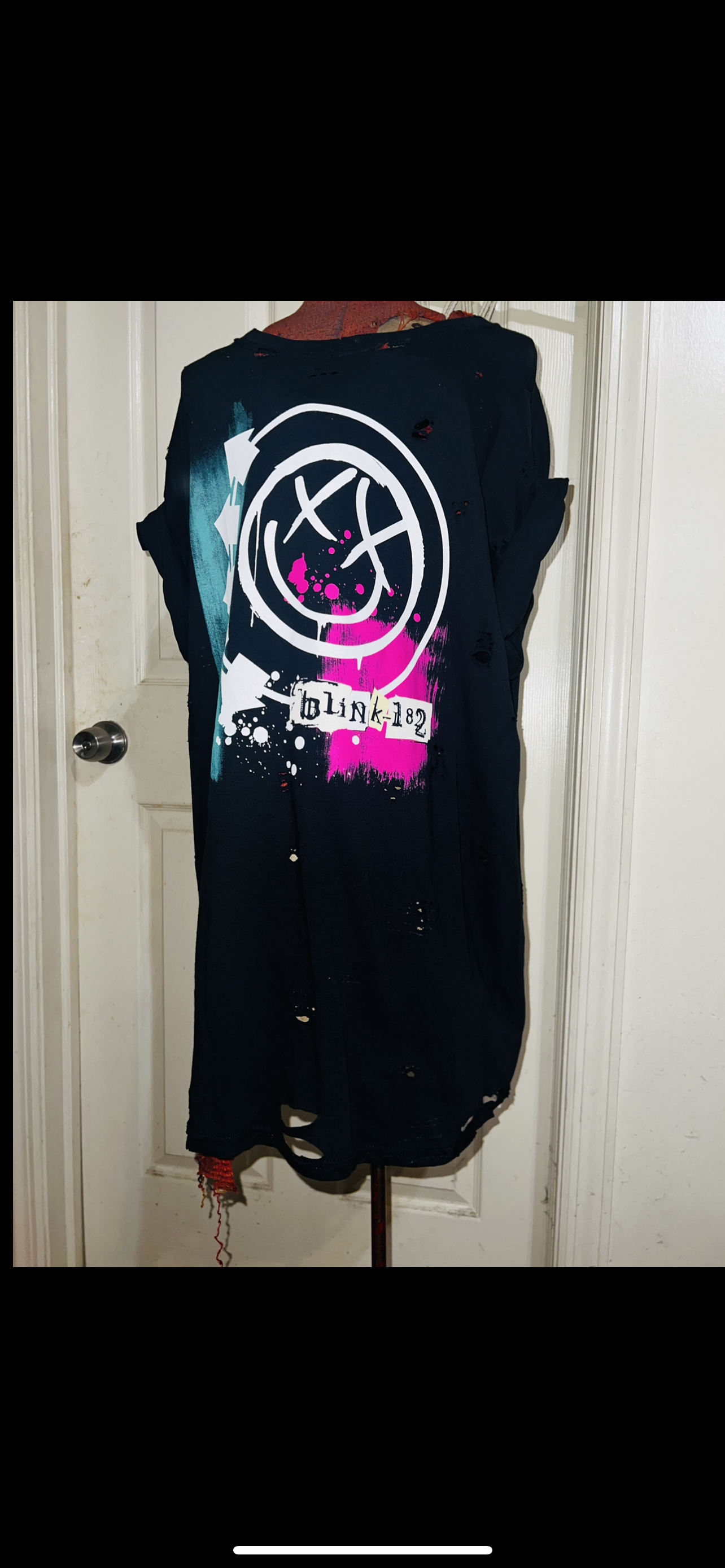 Blink 182 Self Titled Distressed Oversized T-Shirt