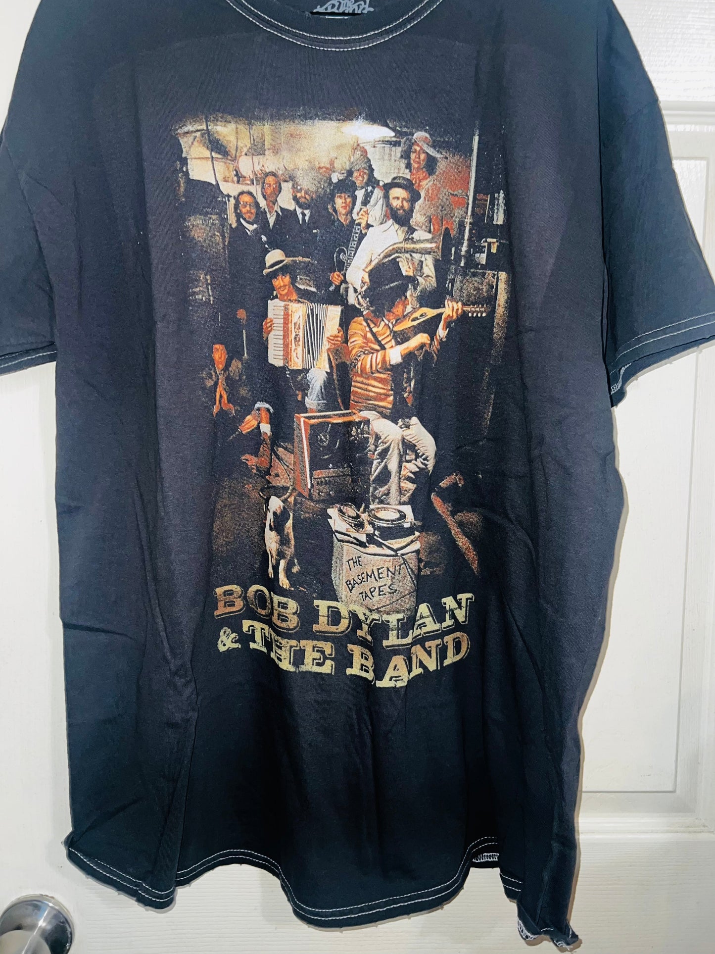 Bob Dylan and the Band Oversized Distressed Tee