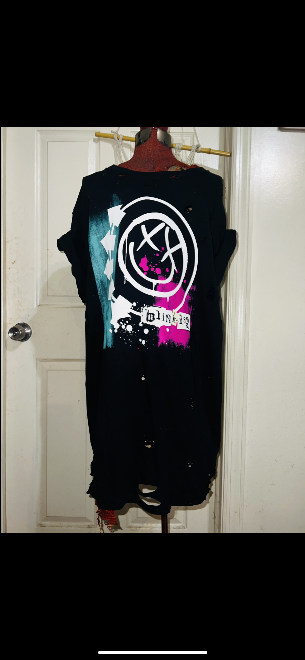 Blink 182 Self Titled Distressed Oversized T-Shirt