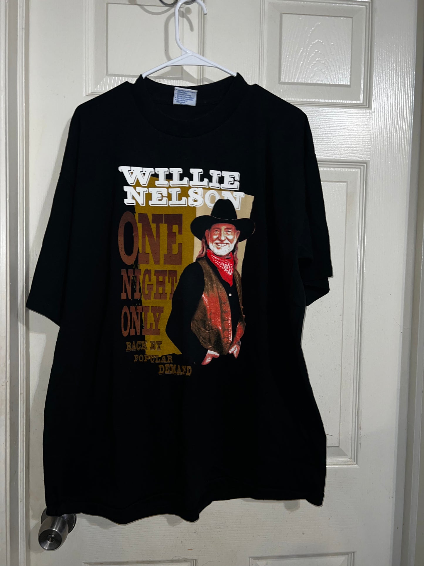Willie Nelson Double Sided Distressed Vintage Oversized Tee