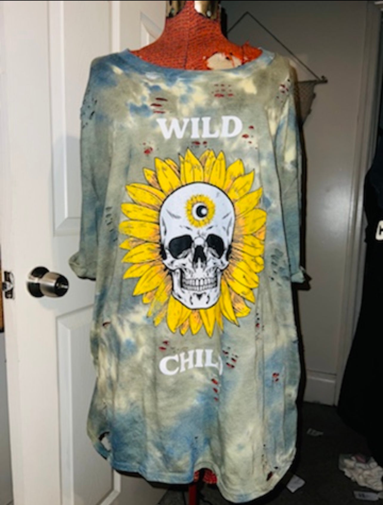 Wild Child Graphic Oversized Distressed Tee