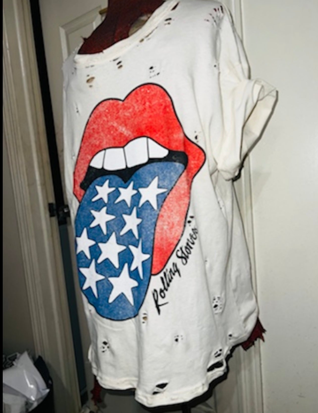 Rolling Stones Oversized Distressed Tee