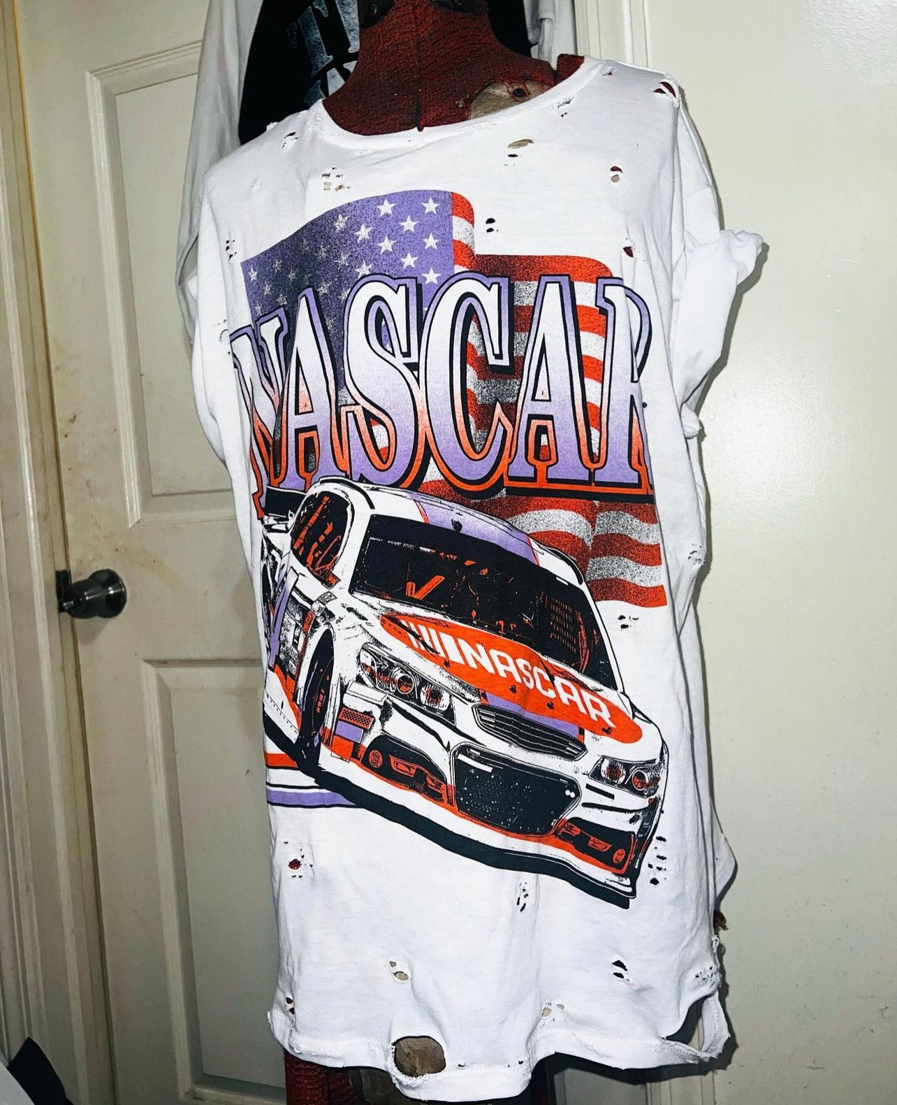 NASCAR American Flag Distressed Tee