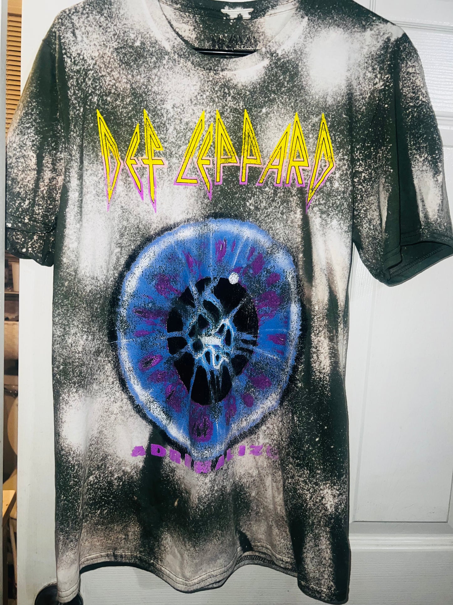 Bleached Def Leppard Distressed Tee