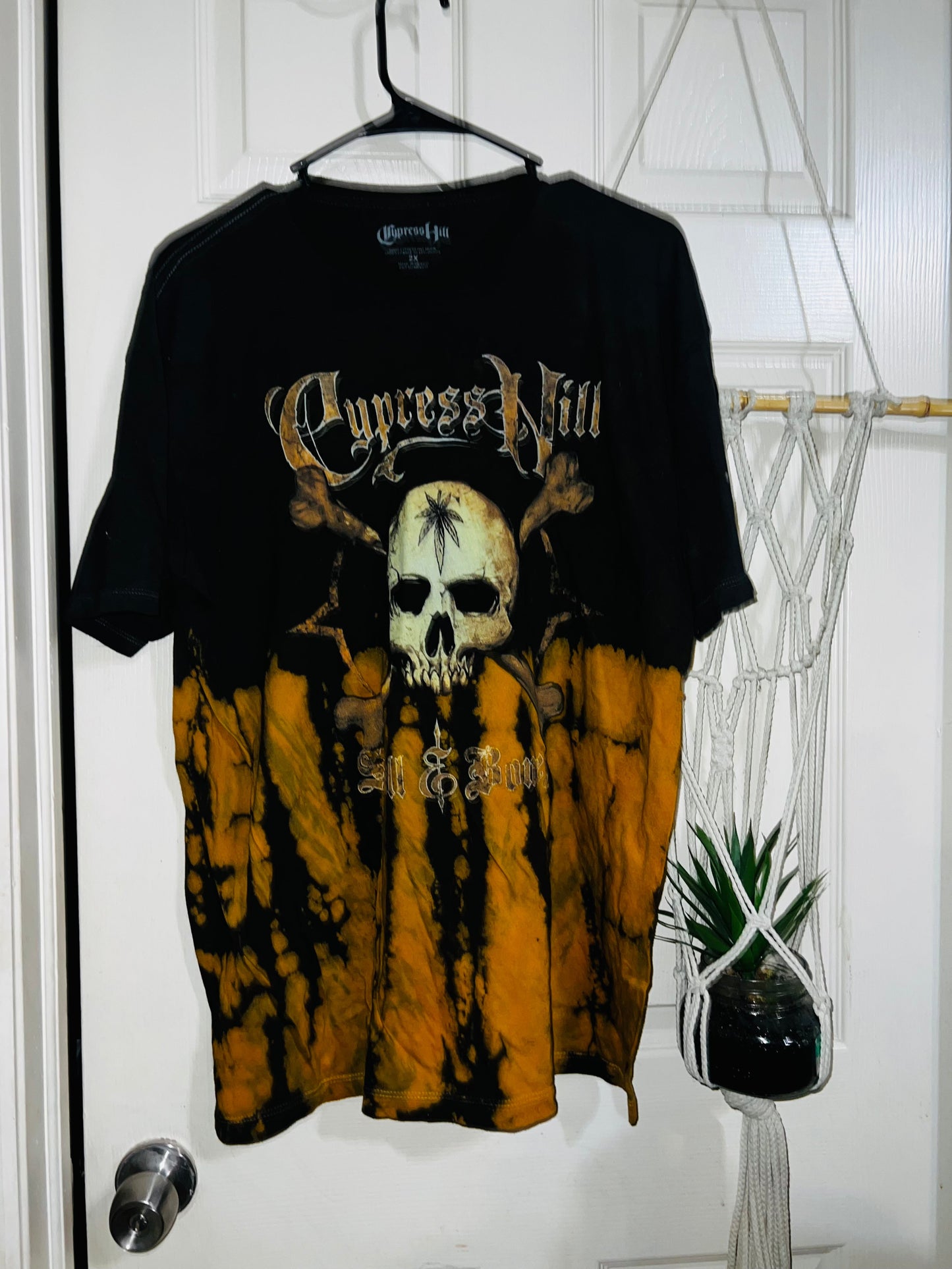 Cypress Hill “Skull & Bones” Oversized Tie Dye Distressed Tee