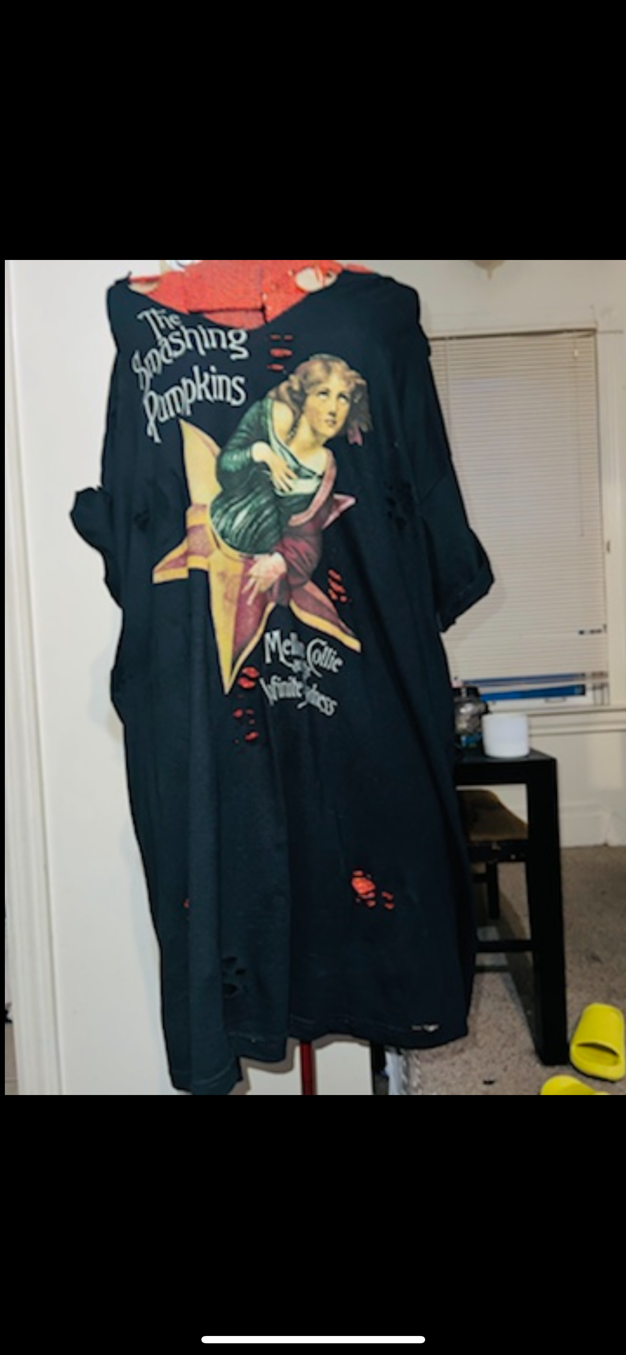 Smashing Pumpkins Oversized Distressed Tee