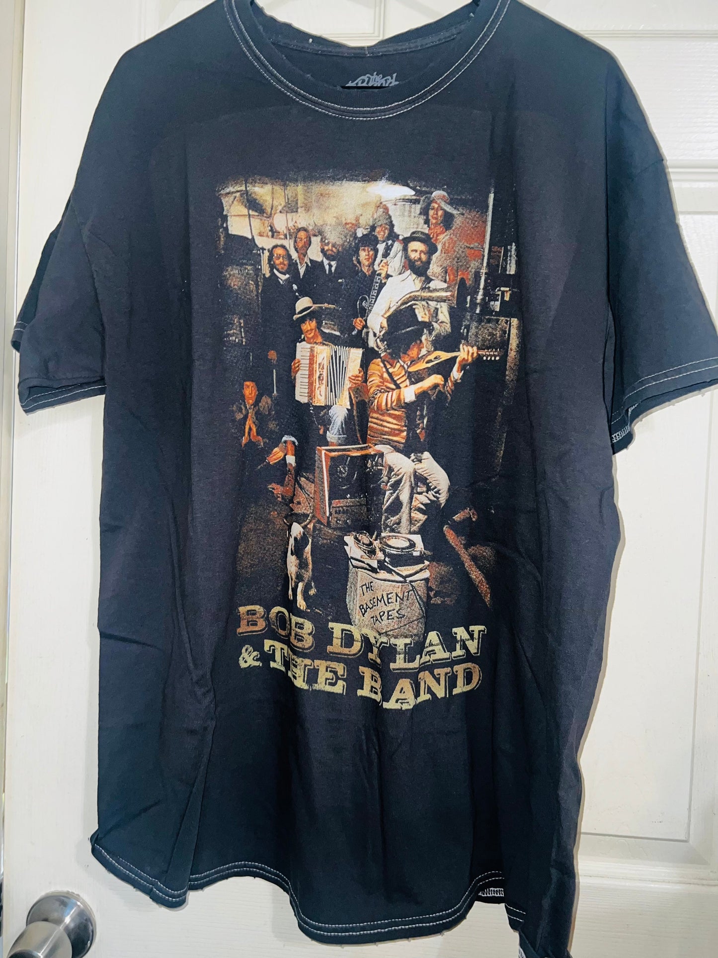 Bob Dylan and the Band Oversized Distressed Tee
