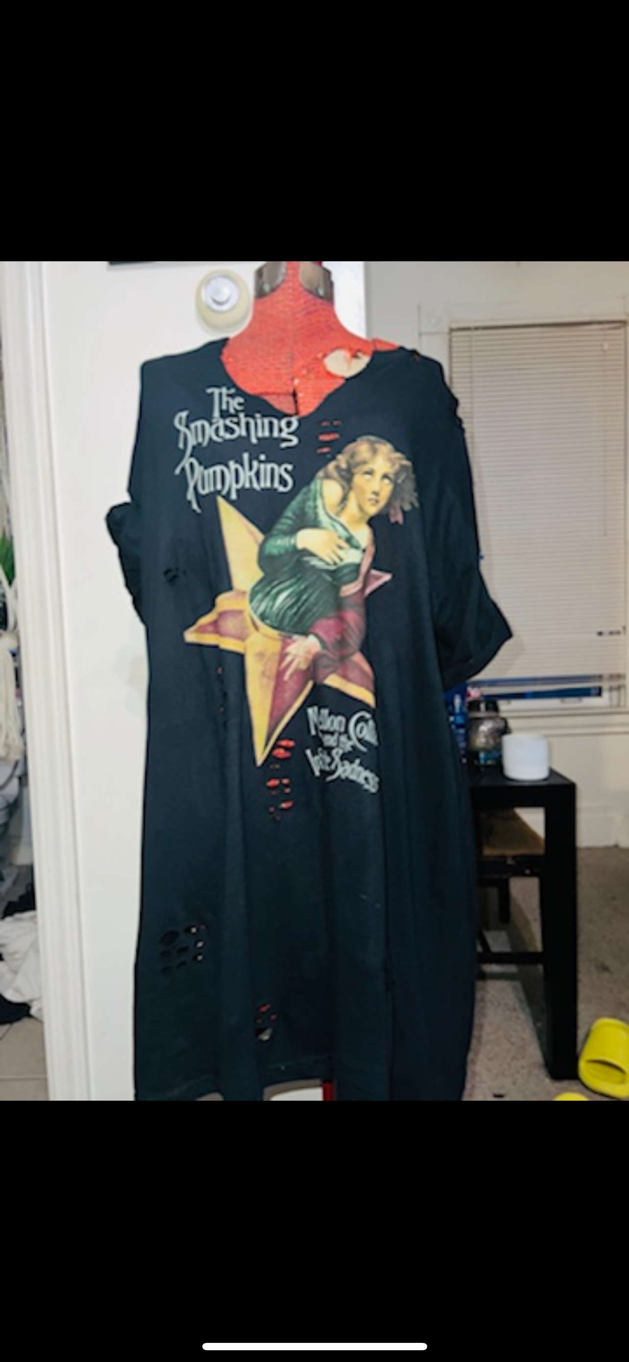Smashing Pumpkins Oversized Distressed Tee