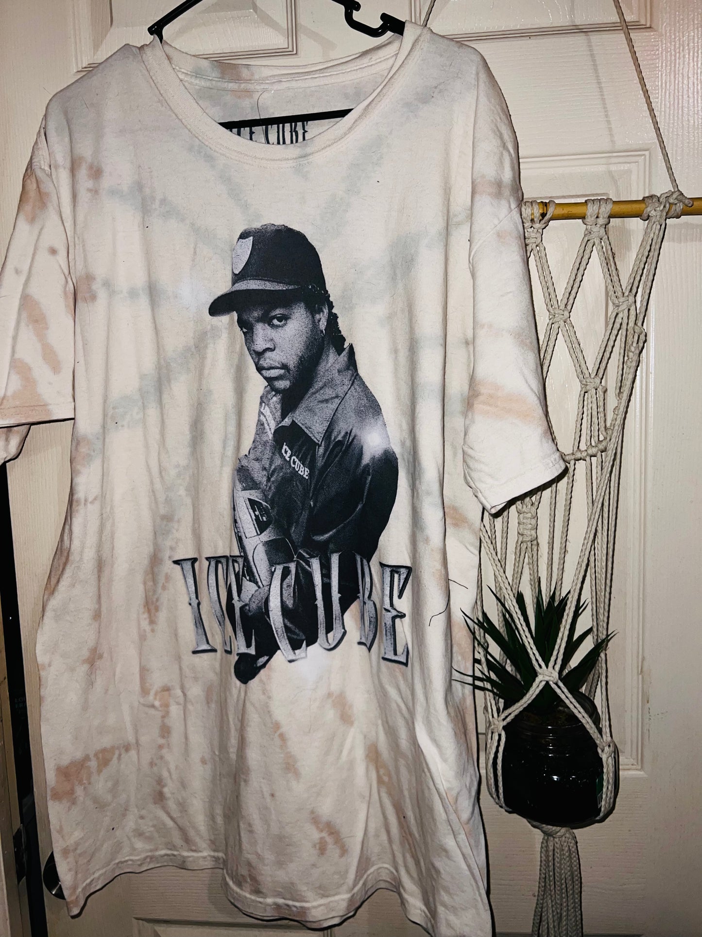Ice Cube tie dyed Oversized Distressed Tee