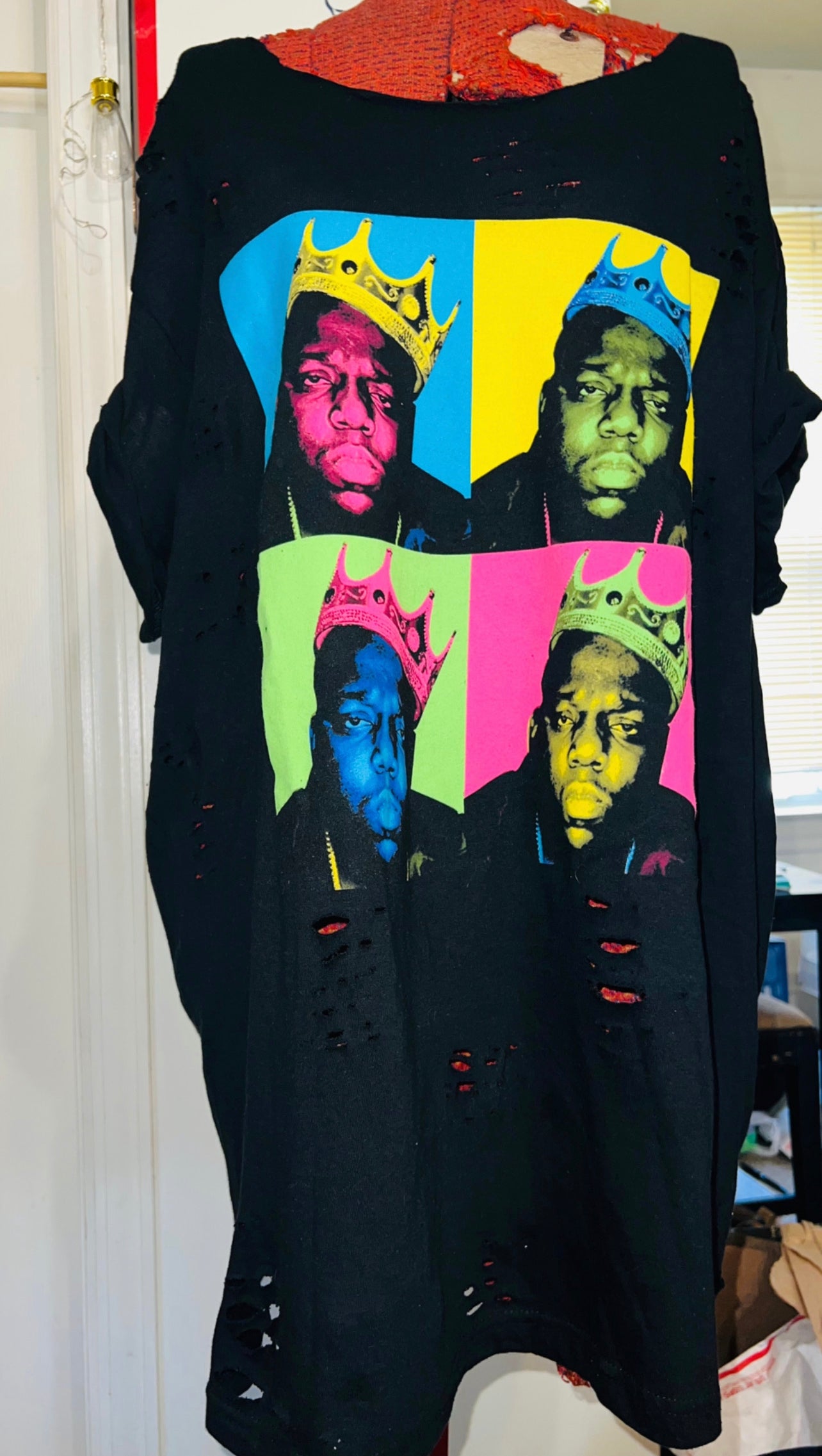 Biggie Smalls Distressed Oversized Tee
