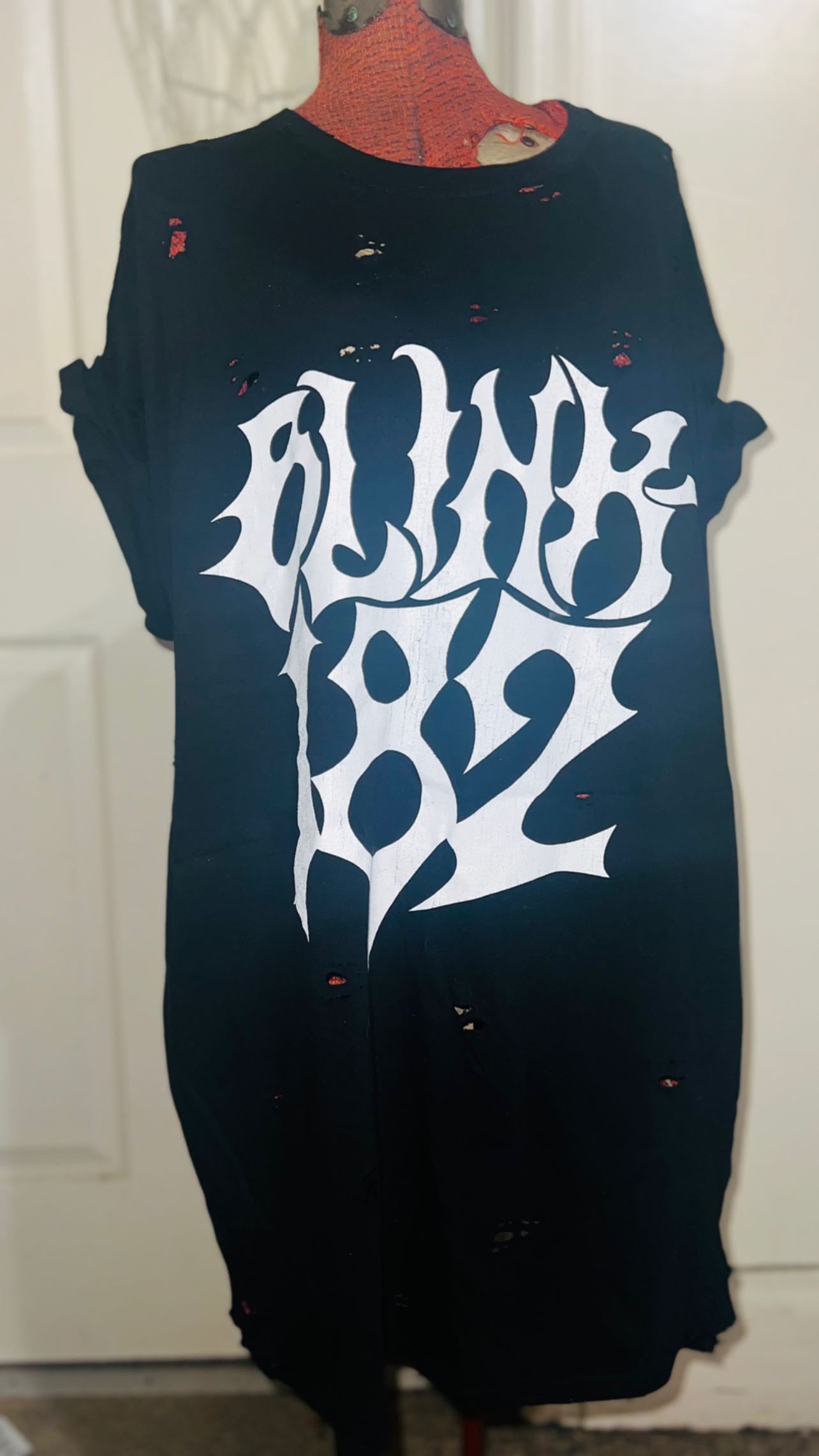 Blink 182 Double Sided Oversized Distressed T-Shirt