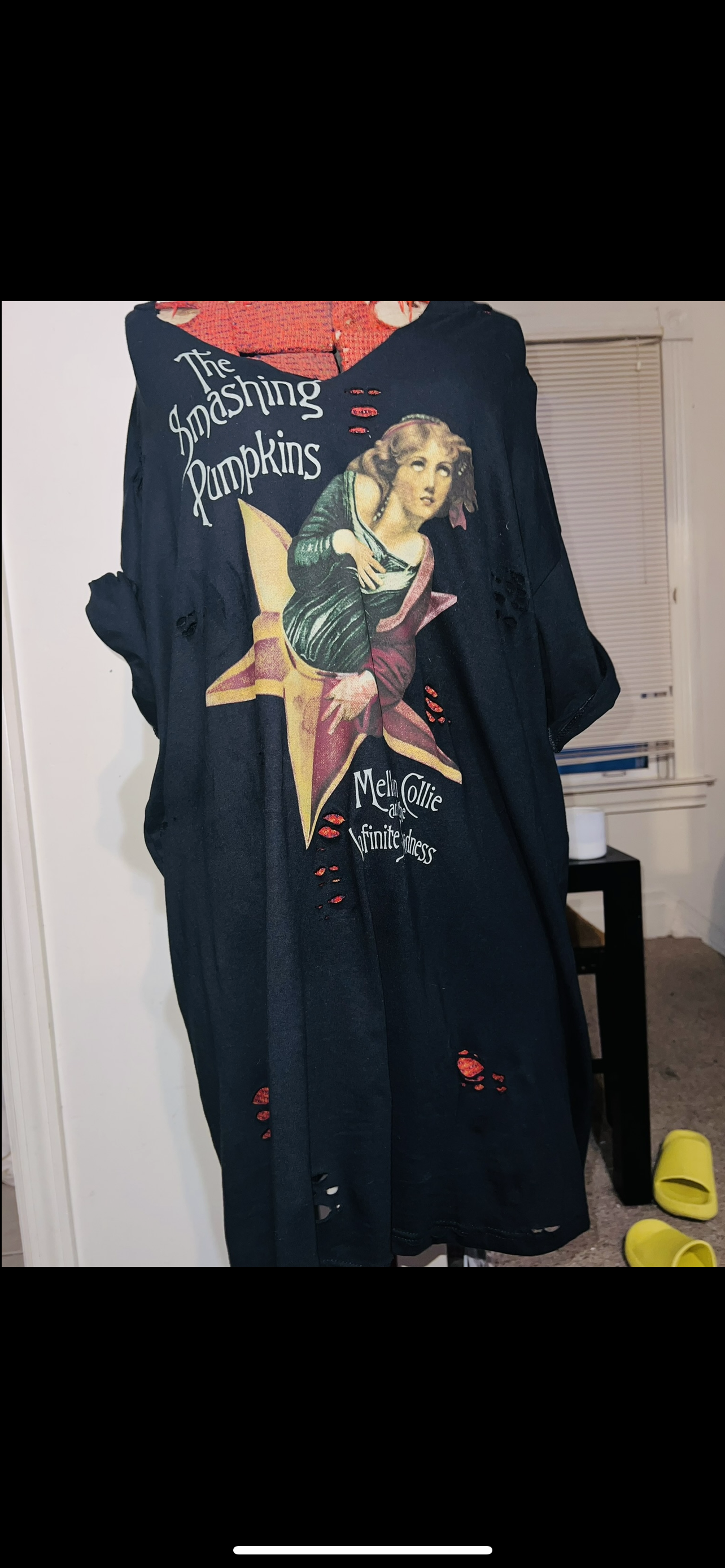 Smashing Pumpkins Oversized Distressed Tee