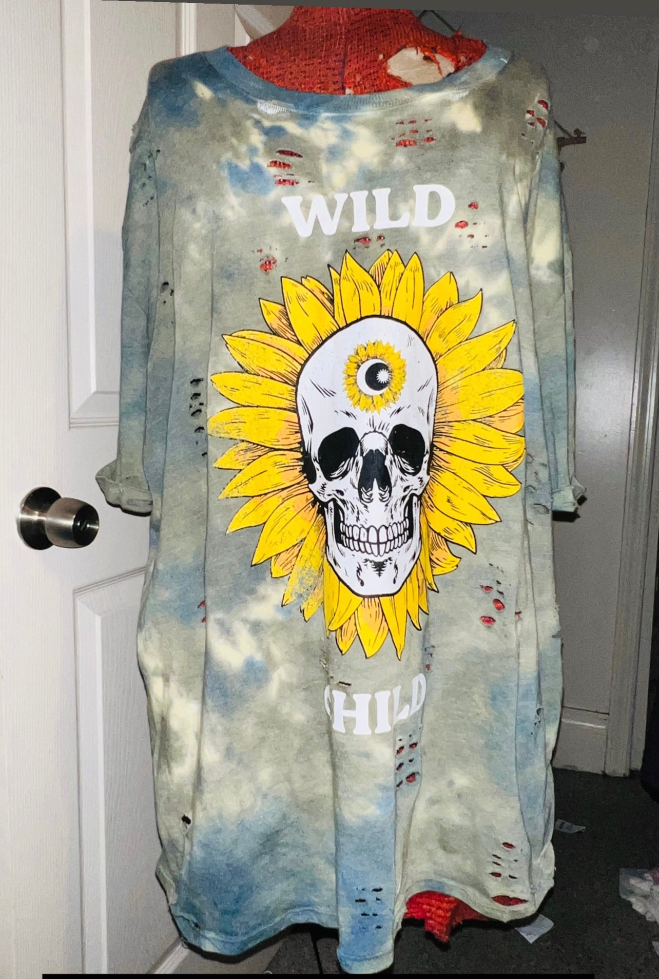Wild Child Graphic Oversized Distressed Tee