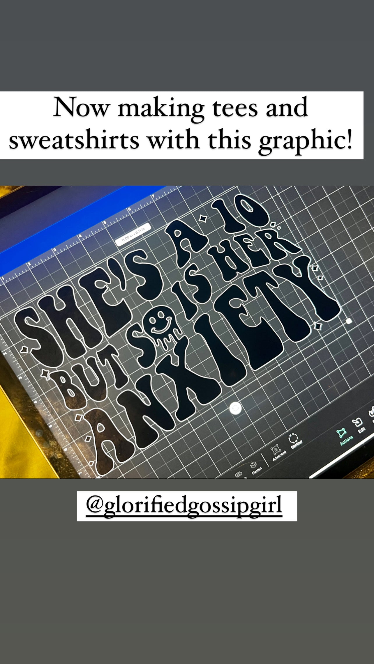 “Anxiety is a 10” Oversized Distressed Shirt