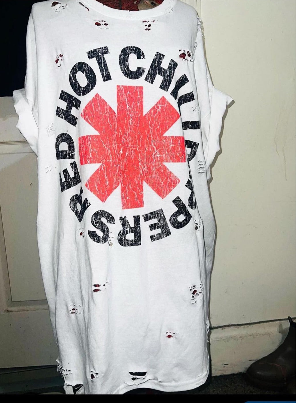 Red Hot Chili Peppers Oversized Distressed Tee