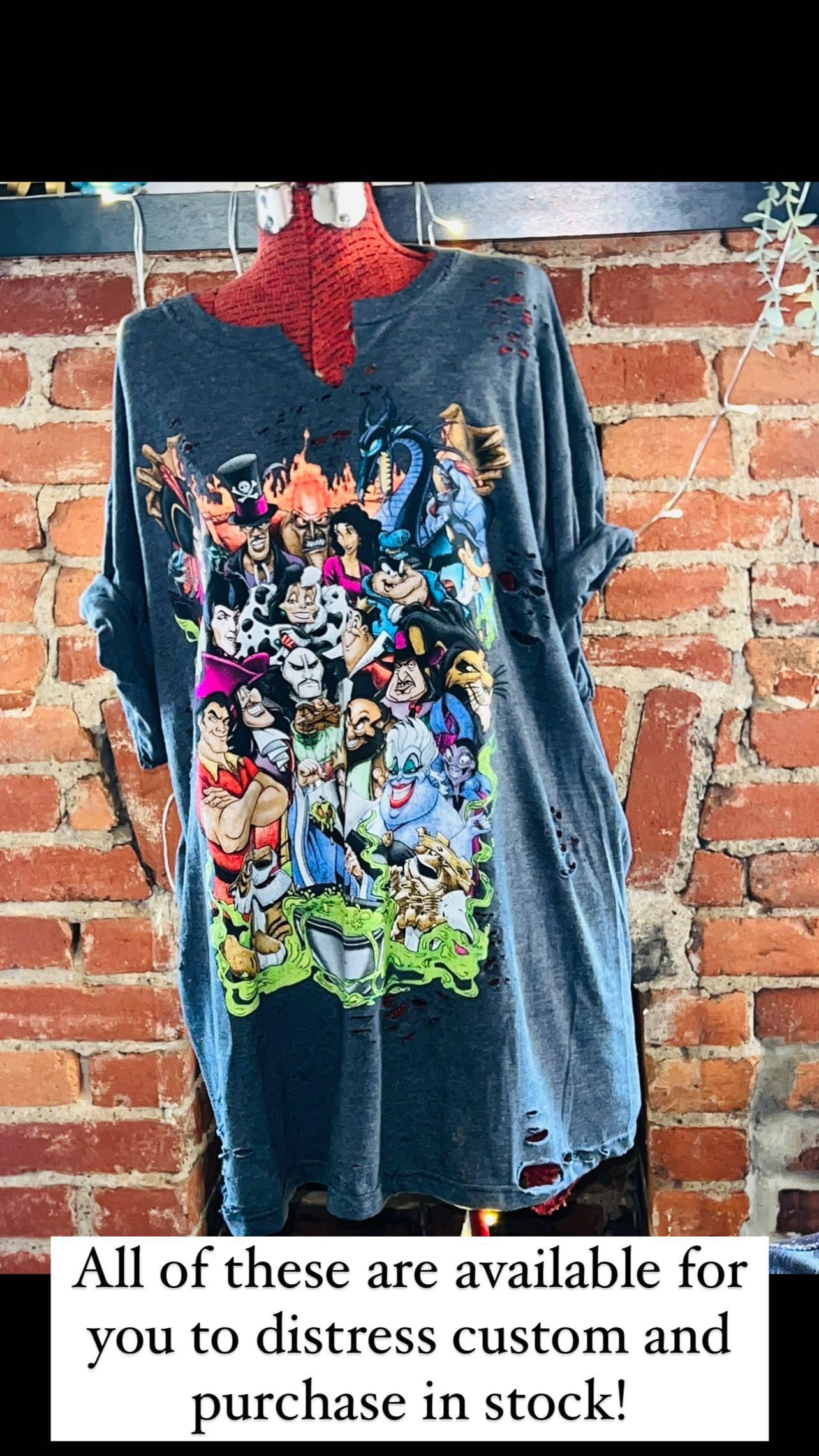 Disney Villains Oversized Distessed Tee