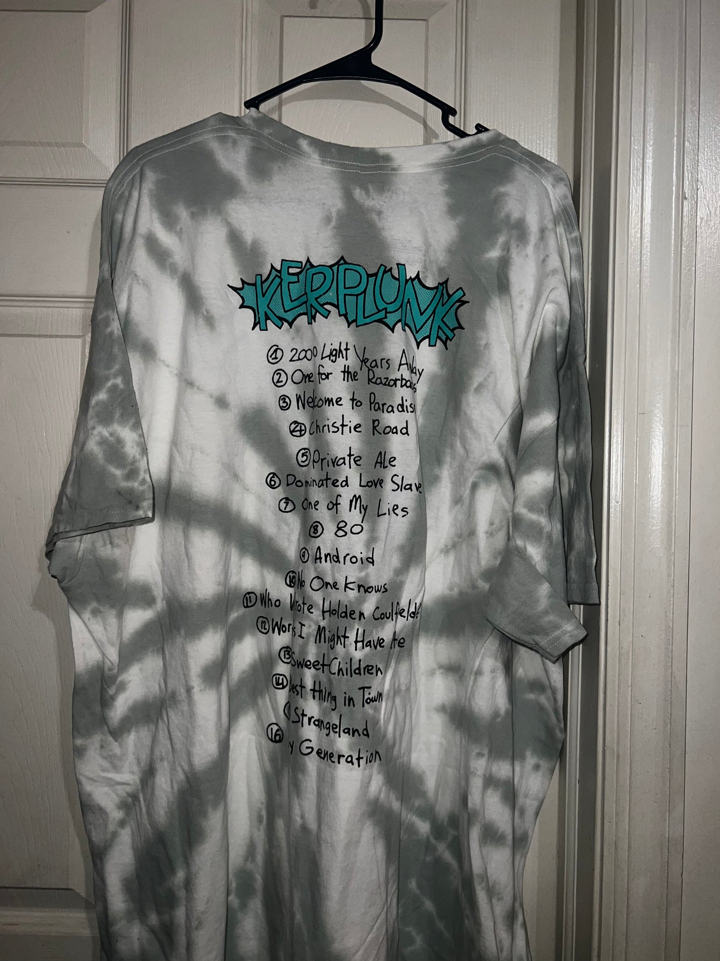 Green Day Tie Dye Double Sided Distressed Tee