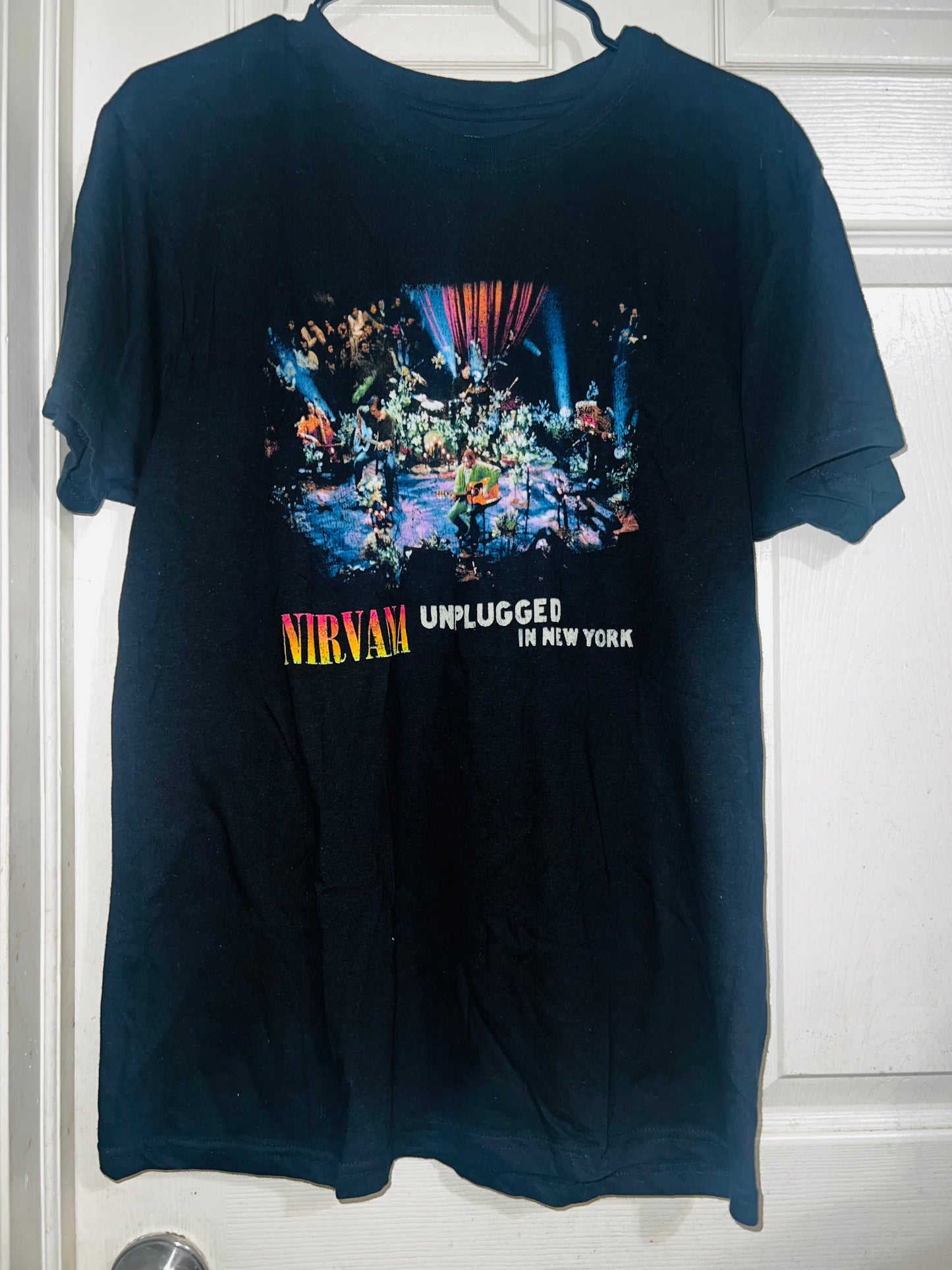 Nirvana Unplugged NYC Oversized Distressed Tee