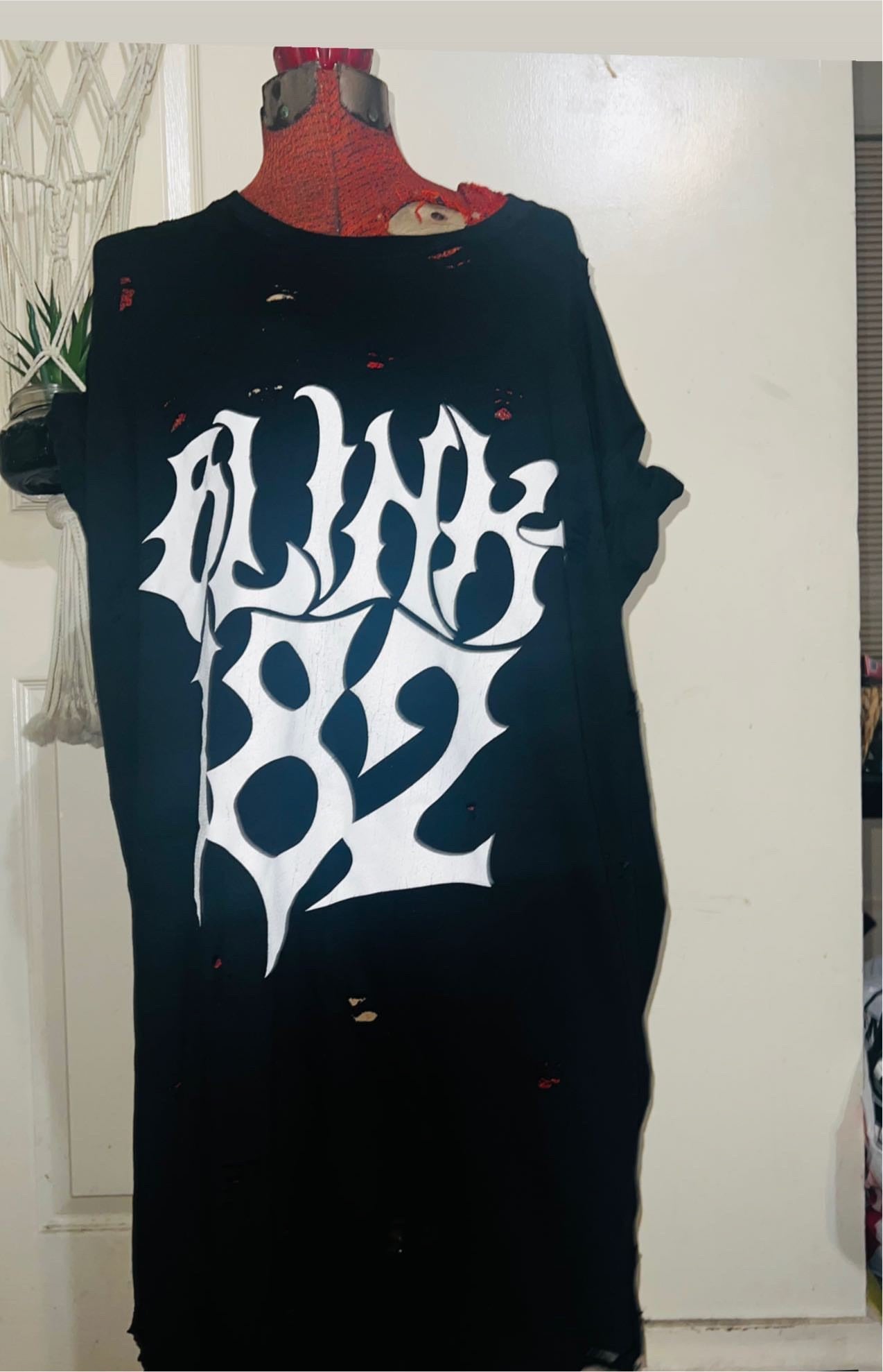 Blink 182 Double Sided Oversized Distressed T-Shirt