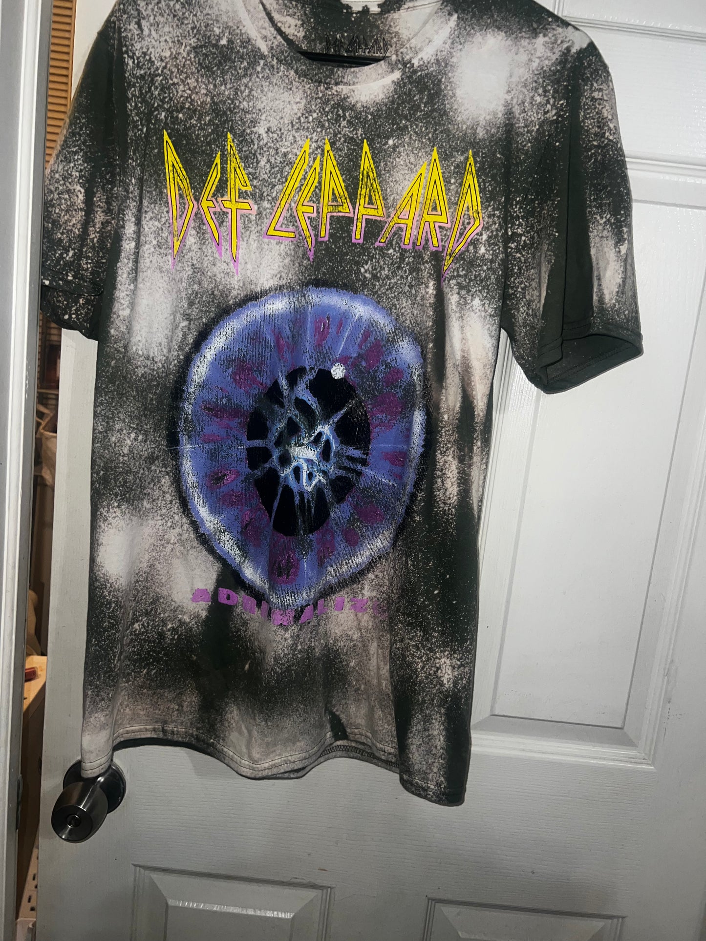 Bleached Def Leppard Distressed Tee