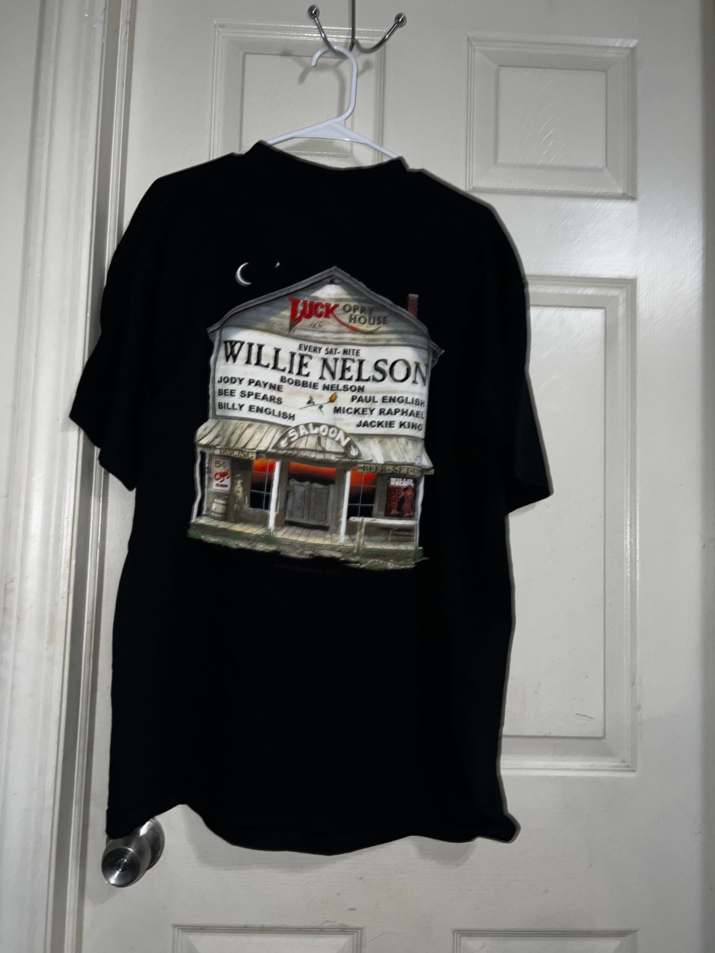 Willie Nelson Double Sided Distressed Vintage Oversized Tee