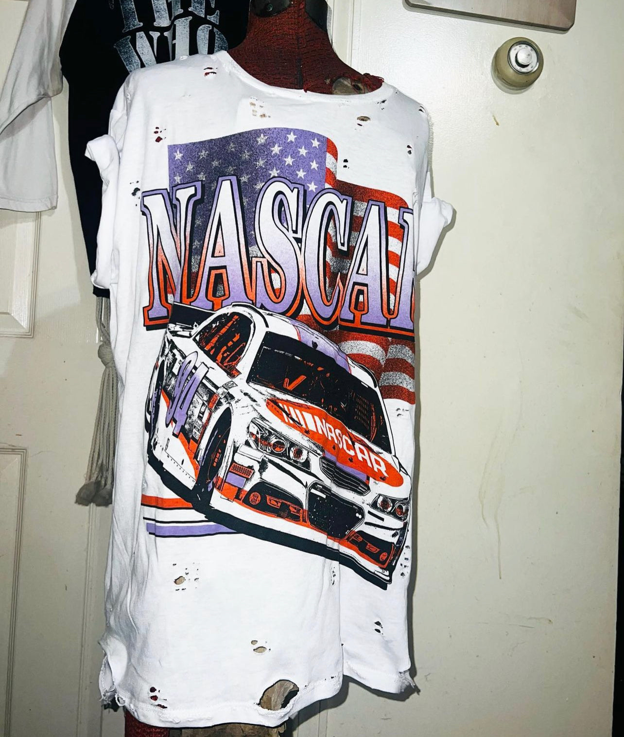 NASCAR American Flag Distressed Tee