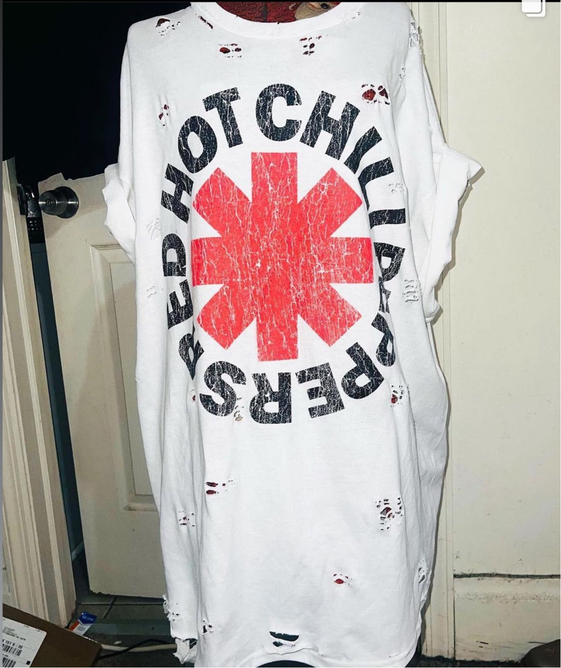 Red Hot Chili Peppers Oversized Distressed Tee