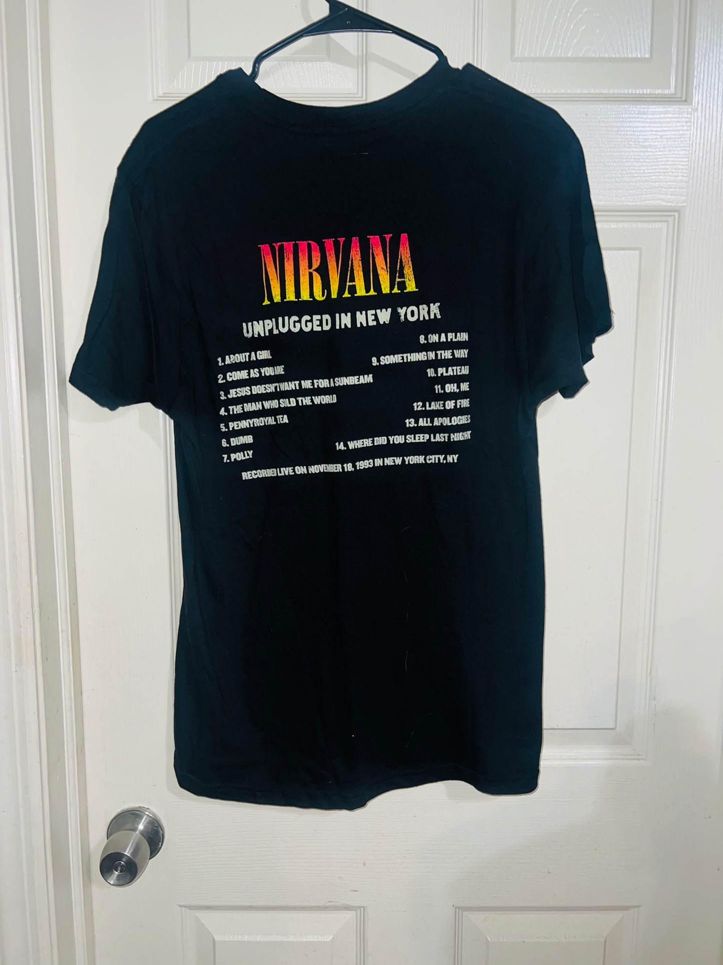 Nirvana Unplugged NYC Oversized Distressed Tee