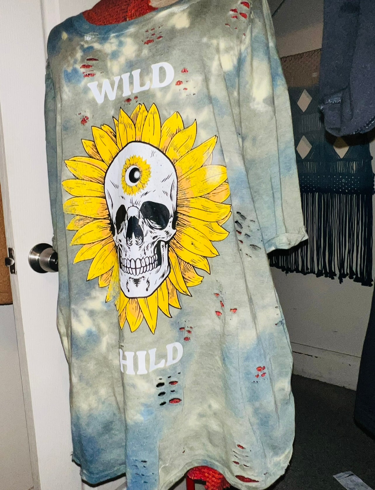 Wild Child Graphic Oversized Distressed Tee