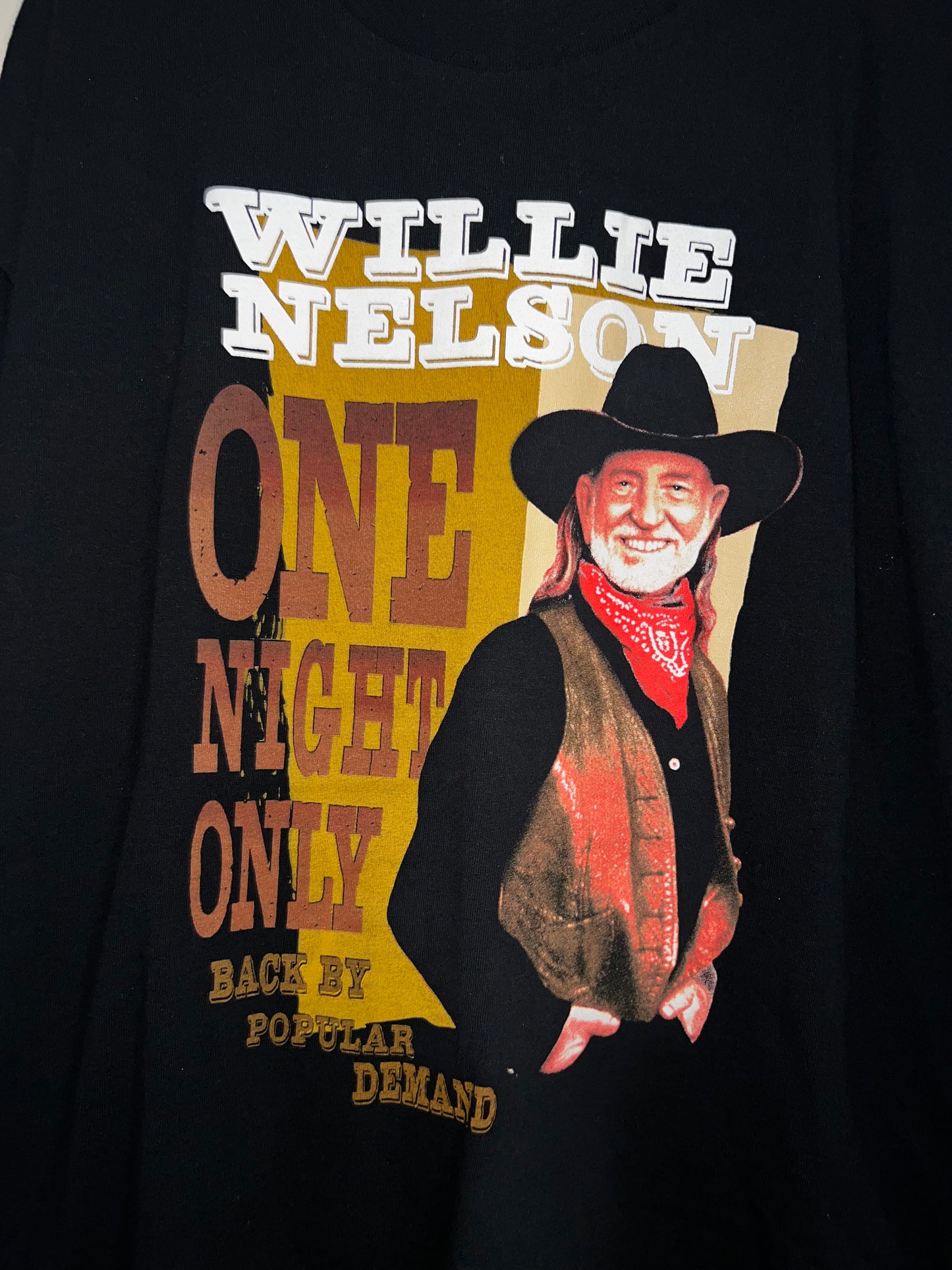 Willie Nelson Double Sided Distressed Vintage Oversized Tee