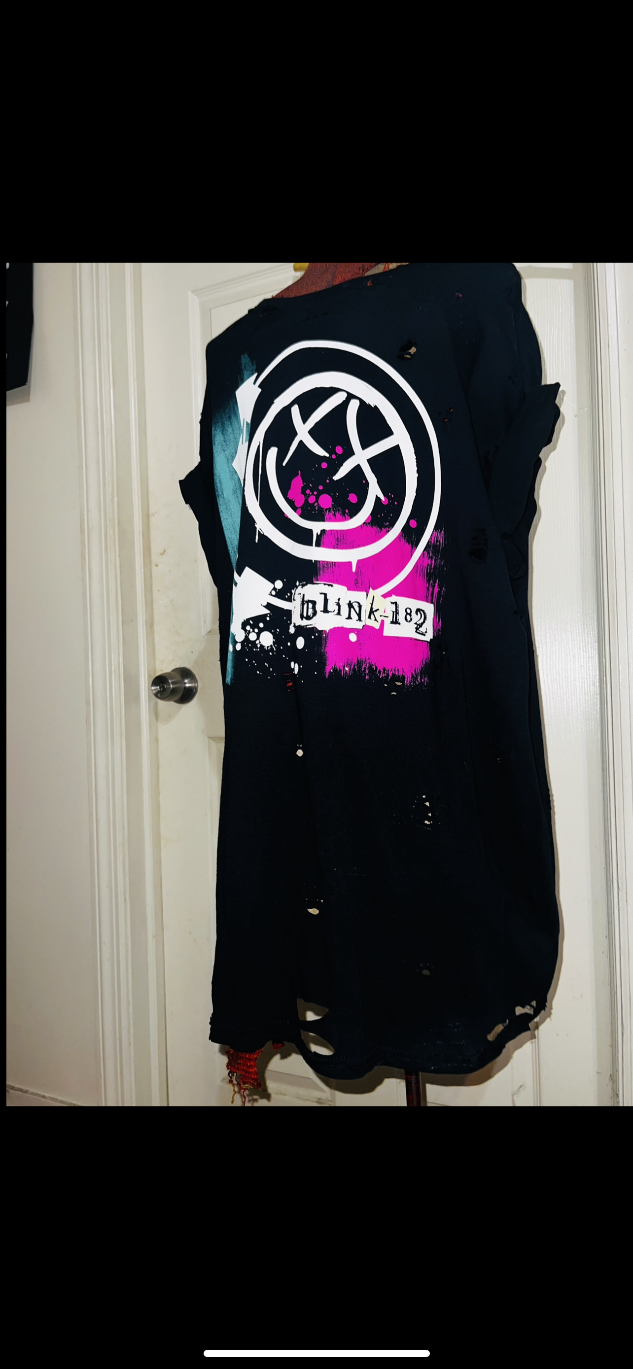 Blink 182 Self Titled Distressed Oversized T-Shirt