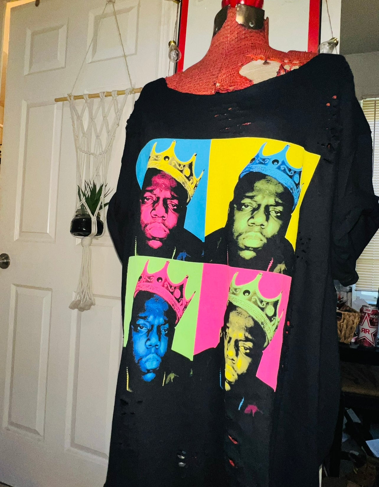 Biggie Smalls Distressed Oversized Tee