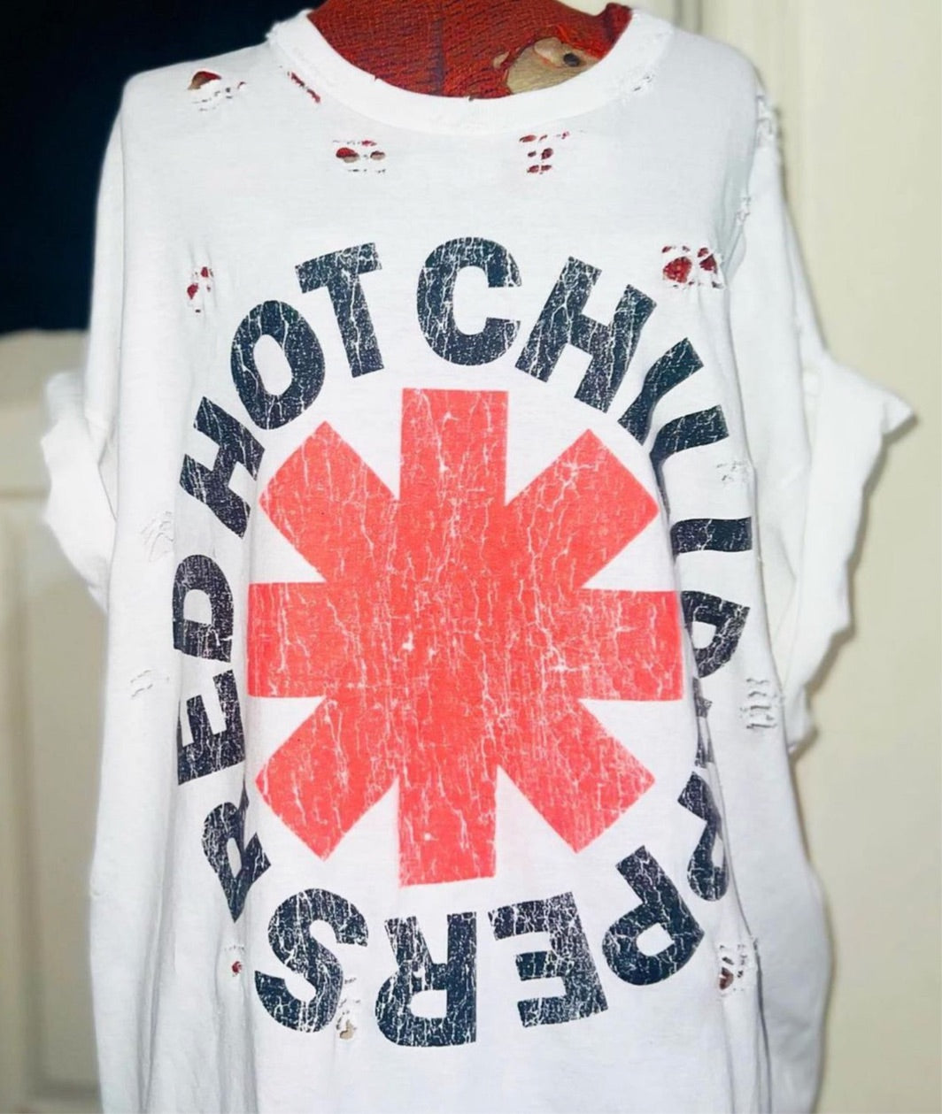 Red Hot Chili Peppers Oversized Distressed Tee