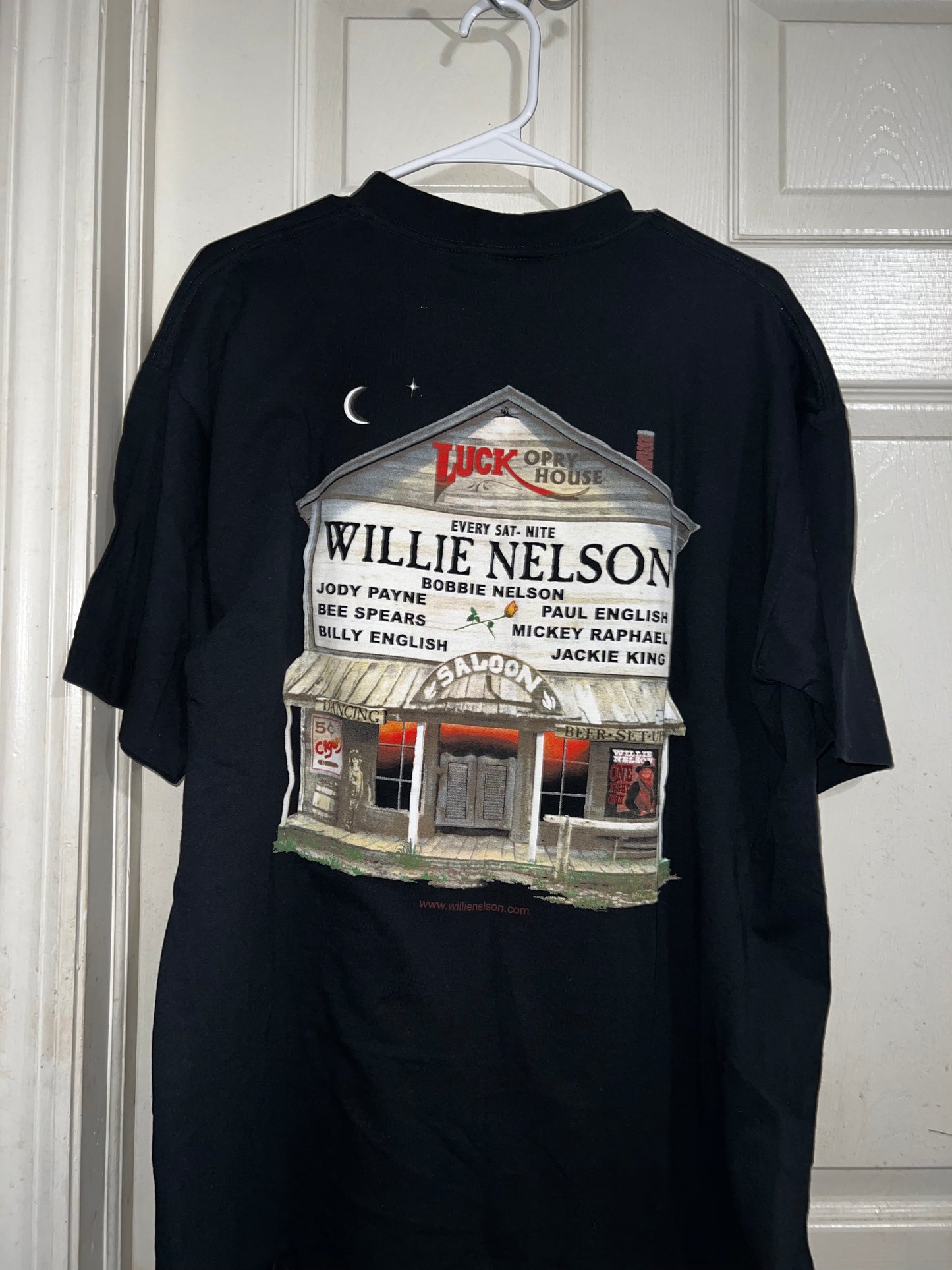 Willie Nelson Double Sided Distressed Vintage Oversized Tee