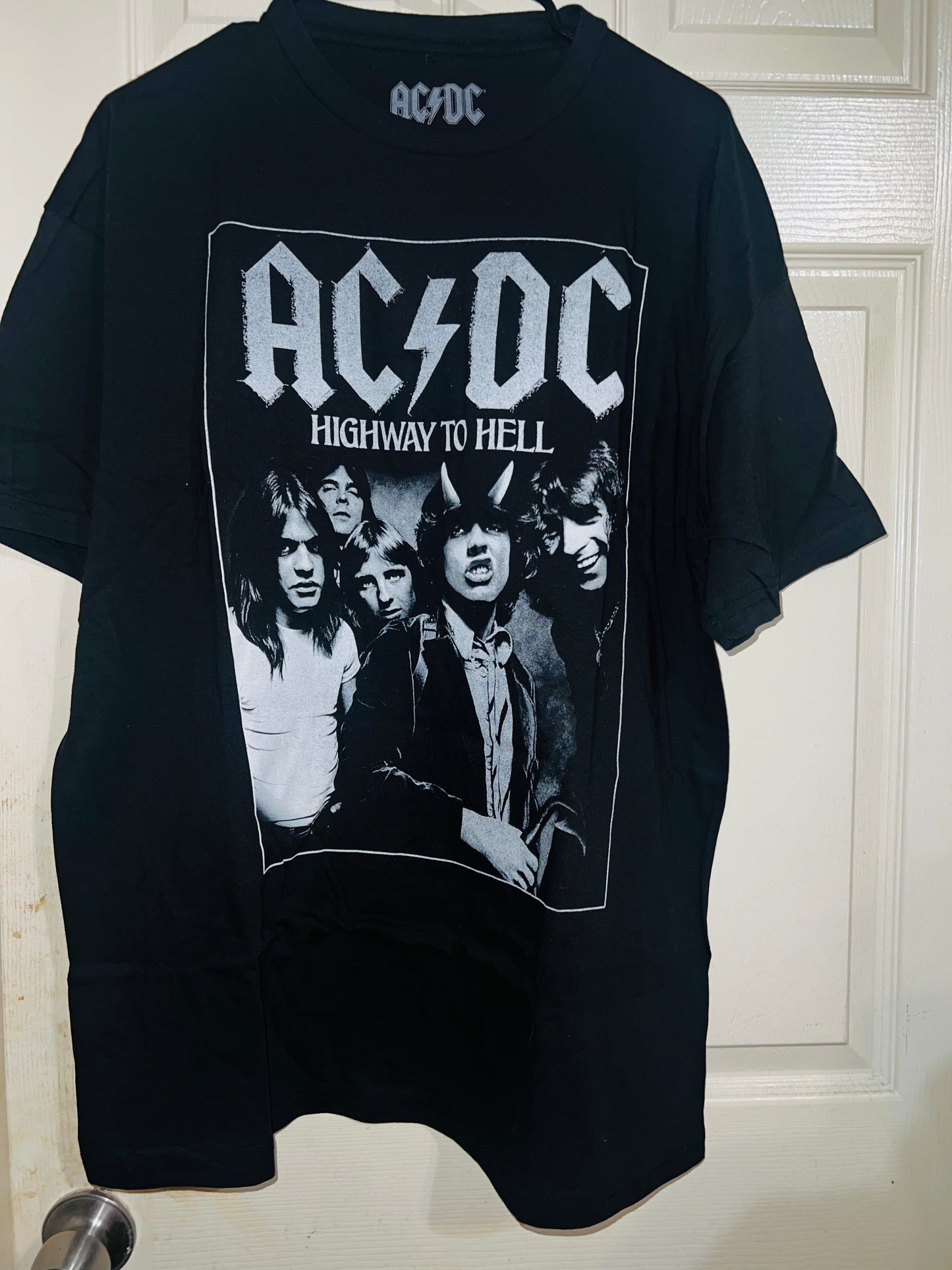 AC/DC Highway to Hell Distressed Oversized Tee